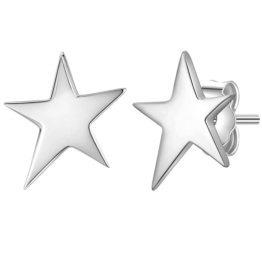 Glanzstücke München Ohrstecker Stern aus Sterling Silber in mit 7,3 mm Damen