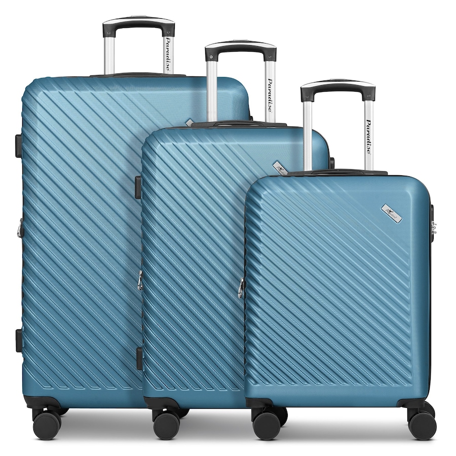 CHECK.IN Paradise 2.0 4 Rollen Kofferset 3-teilig mit Dehnfalte glacier blue Schwarz Herren