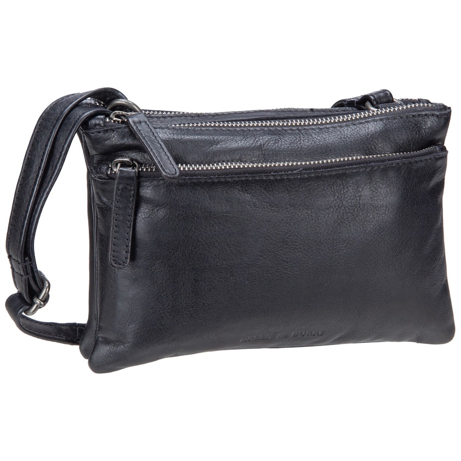 Greenburry Umhängetasche Colombiana Rv 3 Zip Small Black Schwarz