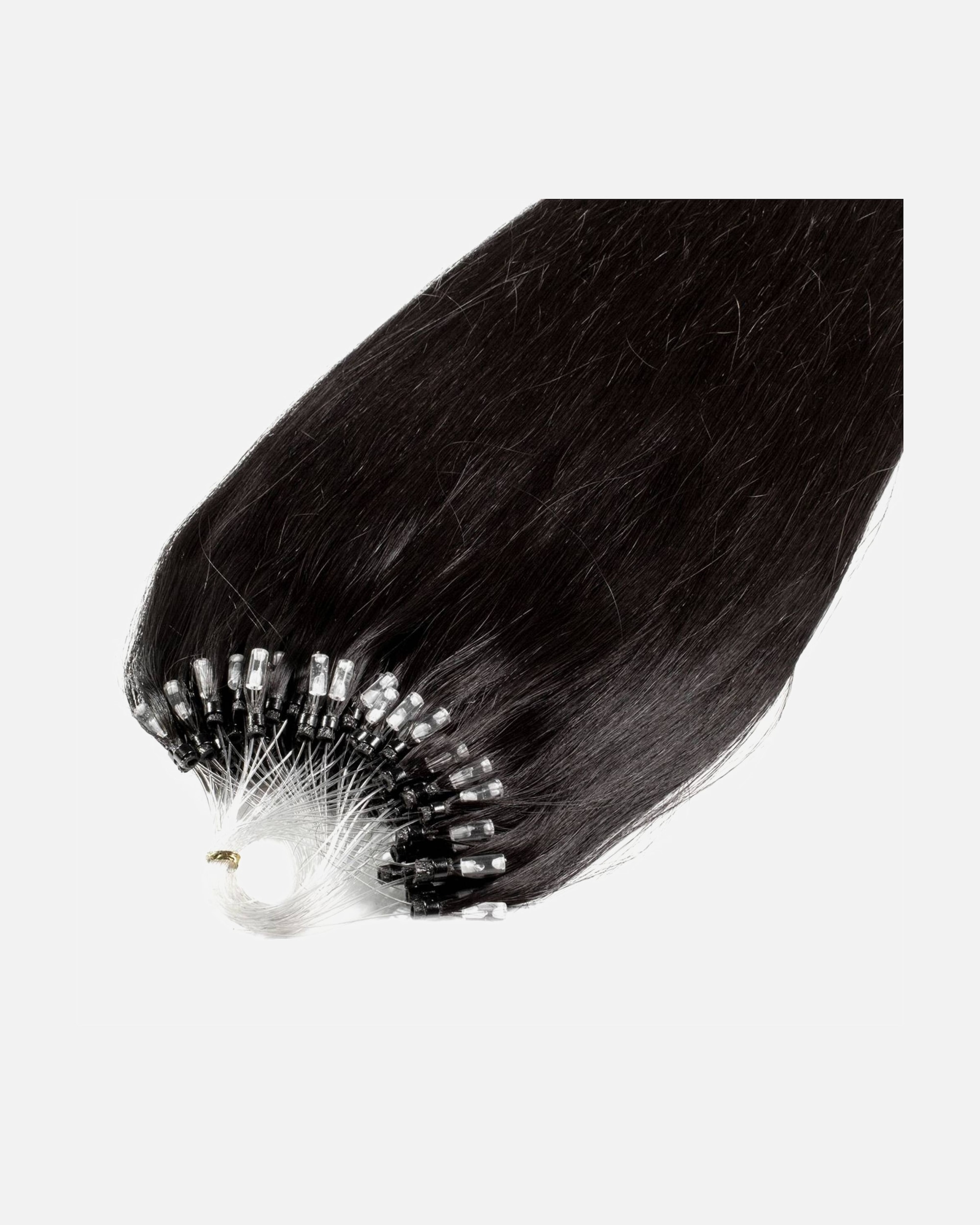 Extensions für Weiblich hair2heart Microring Extensions Premium Echthaar #4/0 Mittelbraun 1g 50cm