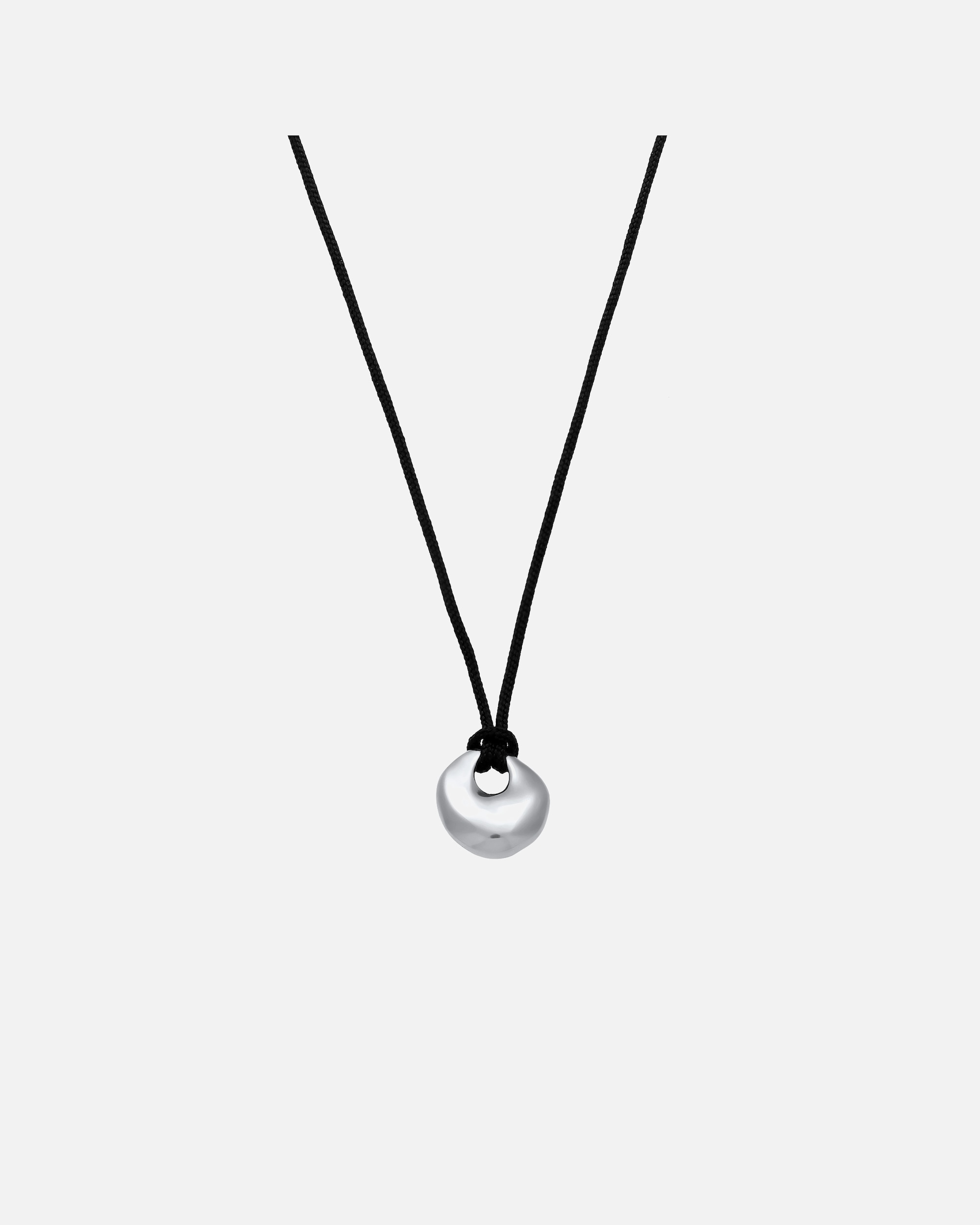 Halskette für Weiblich Elli Nylon Disc Anhänger Organic Design 925 Sterling Silber silberfarben
