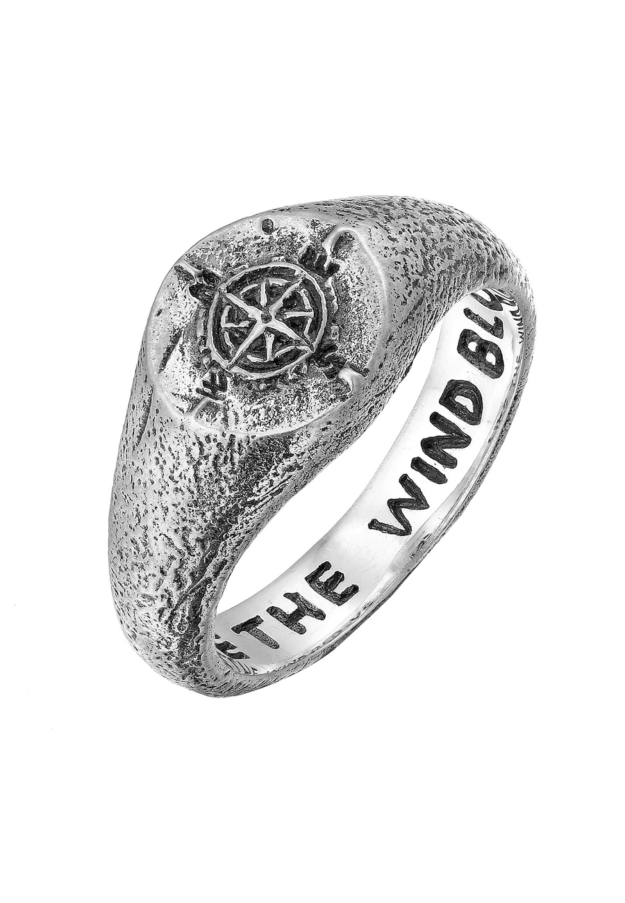 Haze & Glory Sigelring - Like the wind blows 925 Sterling Silber 62 Herren