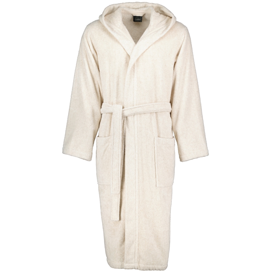 Cawö Bademäntel Herren Kapuze SAUNA Cotton & Hemp 847 natur - 33 L