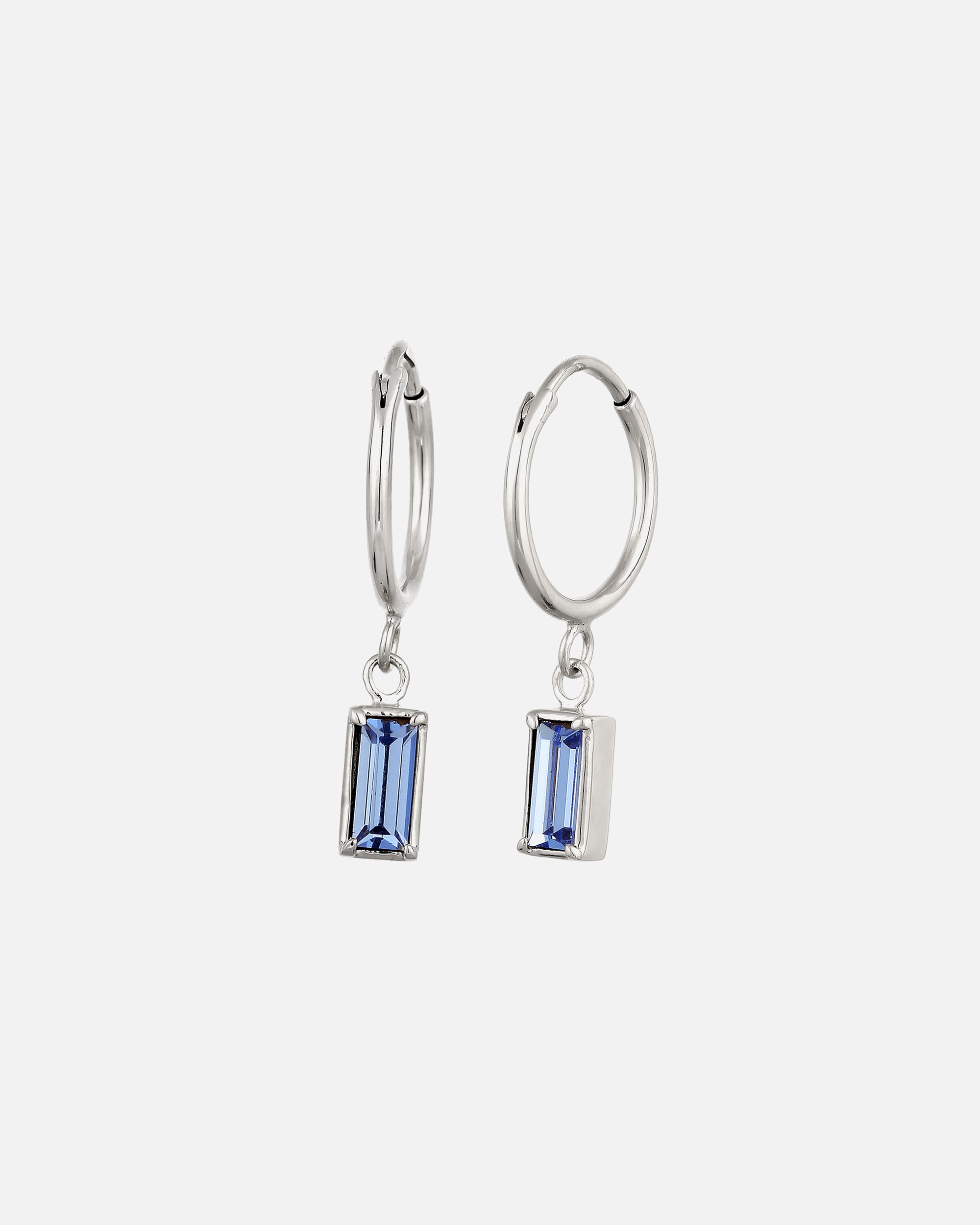Ohrringe für Weiblich Elli Creolen Blau 925 Sterling Silber, mit Kristallen von Swarovski® silberfarben