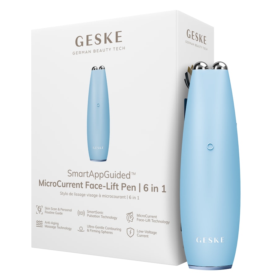 GESKE SmartAppGuided MicroCurrent Face-Lift Pen | 6 in 1 Aquamarine