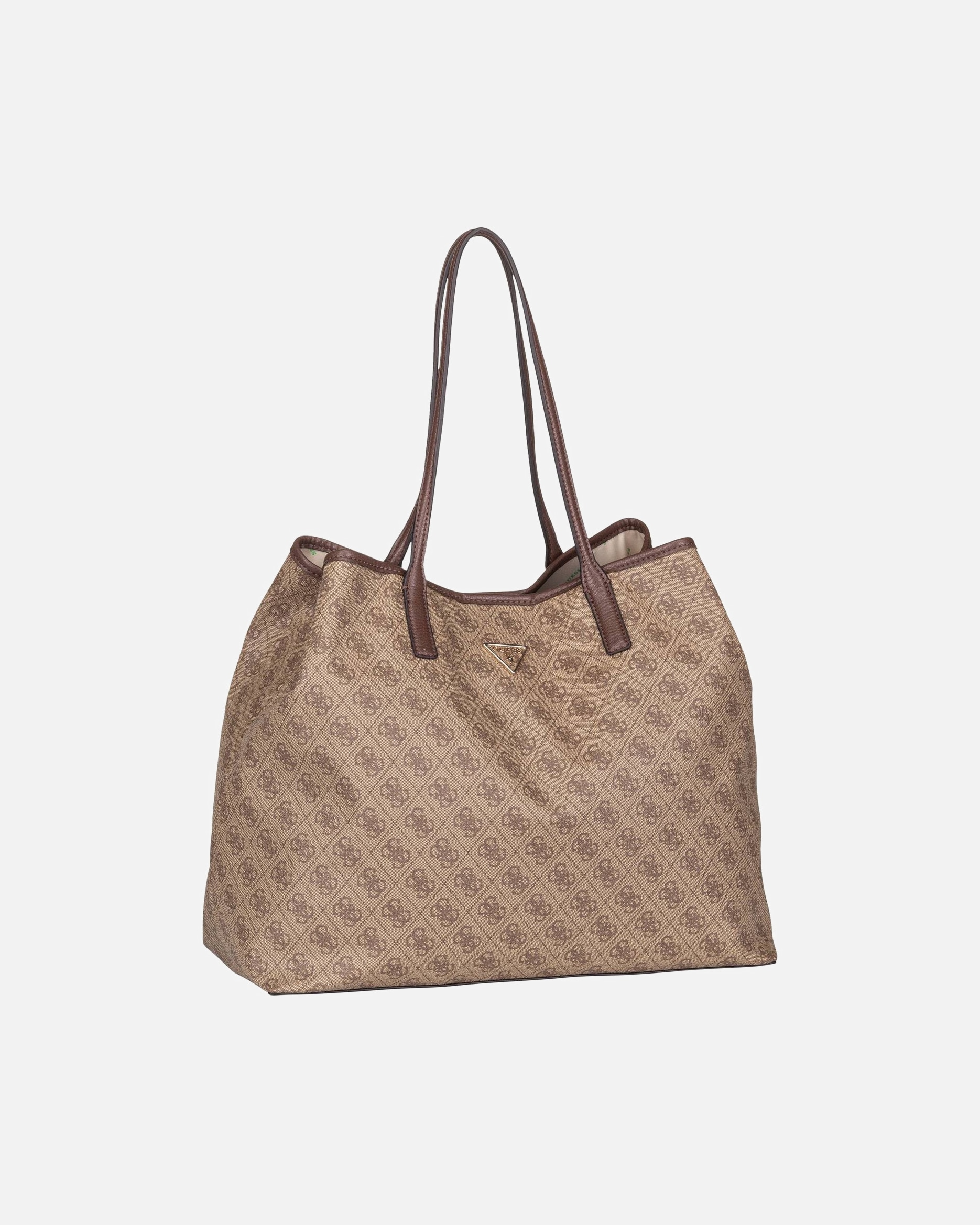 Shopper für Weiblich Guess Shopper Eco Victtoria 2in1 Latte Logo/Brown Latte/Brown