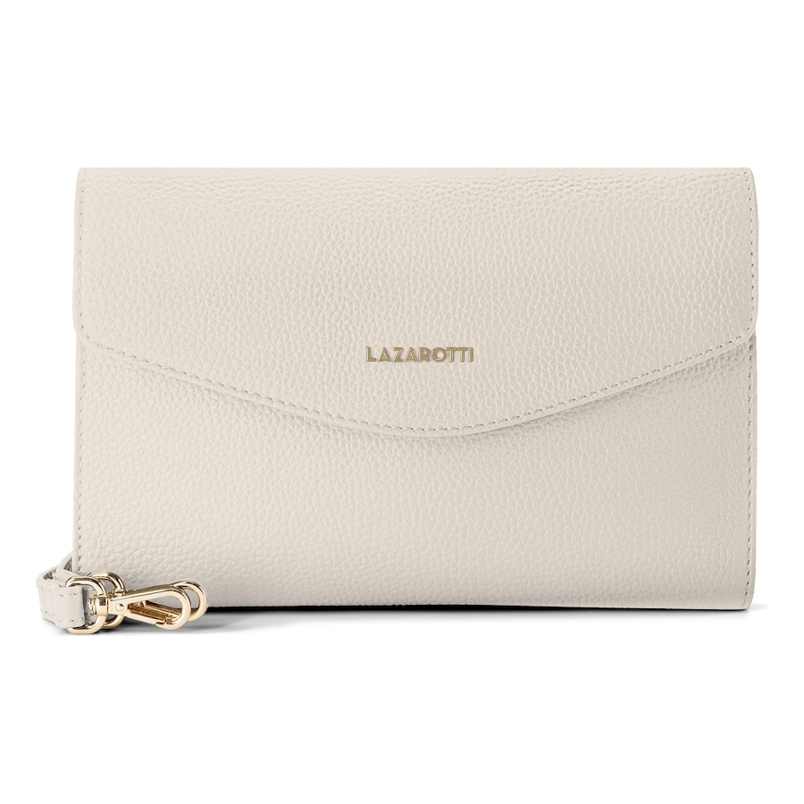 Lazarotti Bologna Leather Clutch cream Weiss Damen