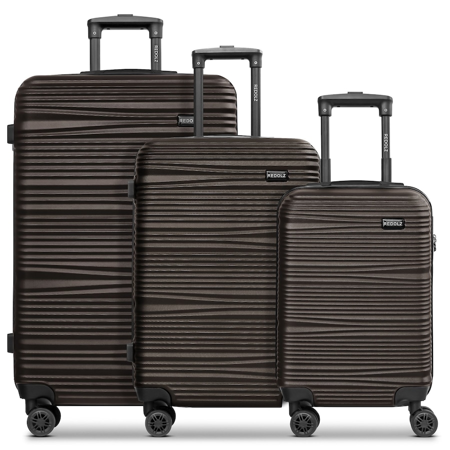 Redolz Essentials 16 3-SET 4 Rollen Kofferset 3-teilig coffee Braun Herren