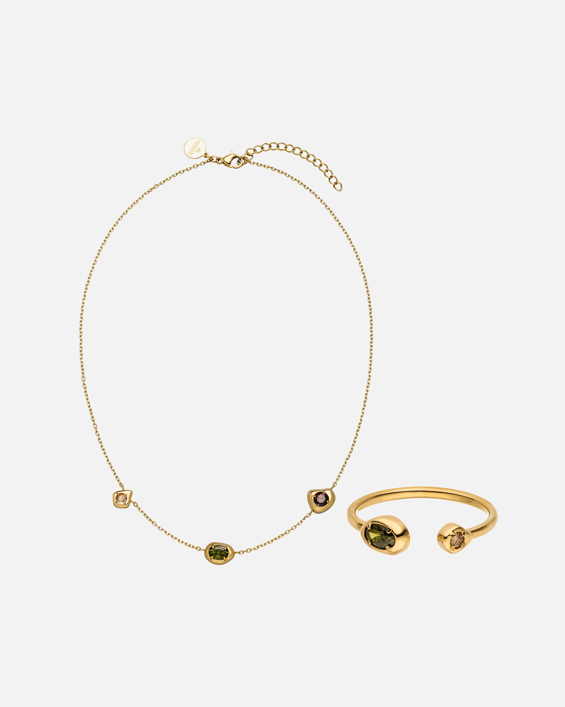 Schmuckset für Unisex Purelei Illume Schmuckset 100% Edelstahl Gold