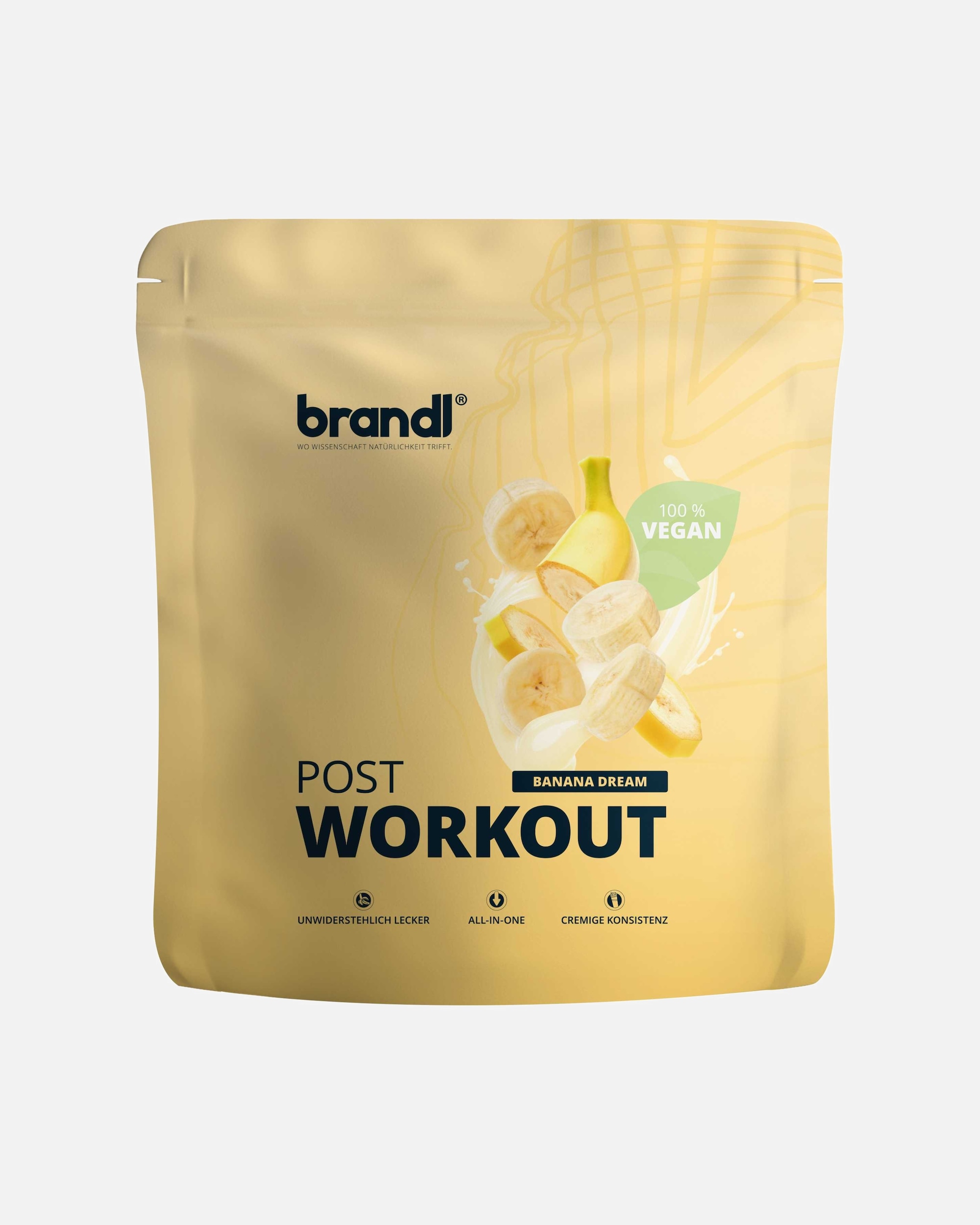 Protein & Shakes für Unisex Brandl Nutrition Veganes Protein-Pulver All-in-One nach dem Training | Kombi-Vegan-Protein Banane