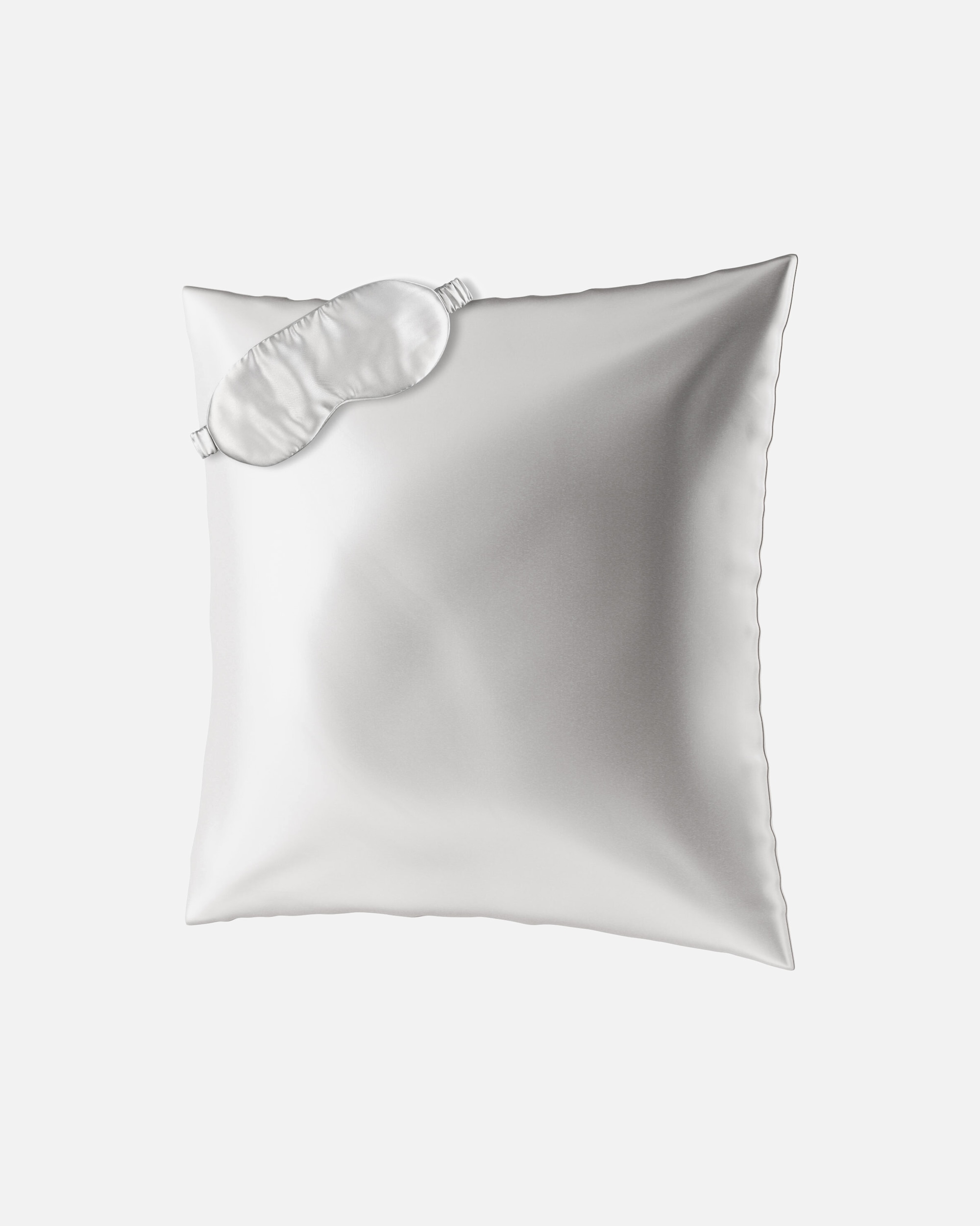 Kissen für Weiblich Ailoria BEAUTY SLEEP SET (80X80) Seidenkissenbezug + Maske weiß