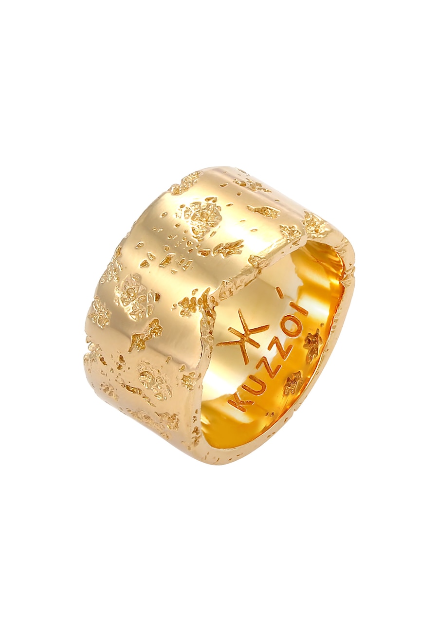 KUZZOI Herren Bandring Rustikal Robuster Look 925 Silber 66