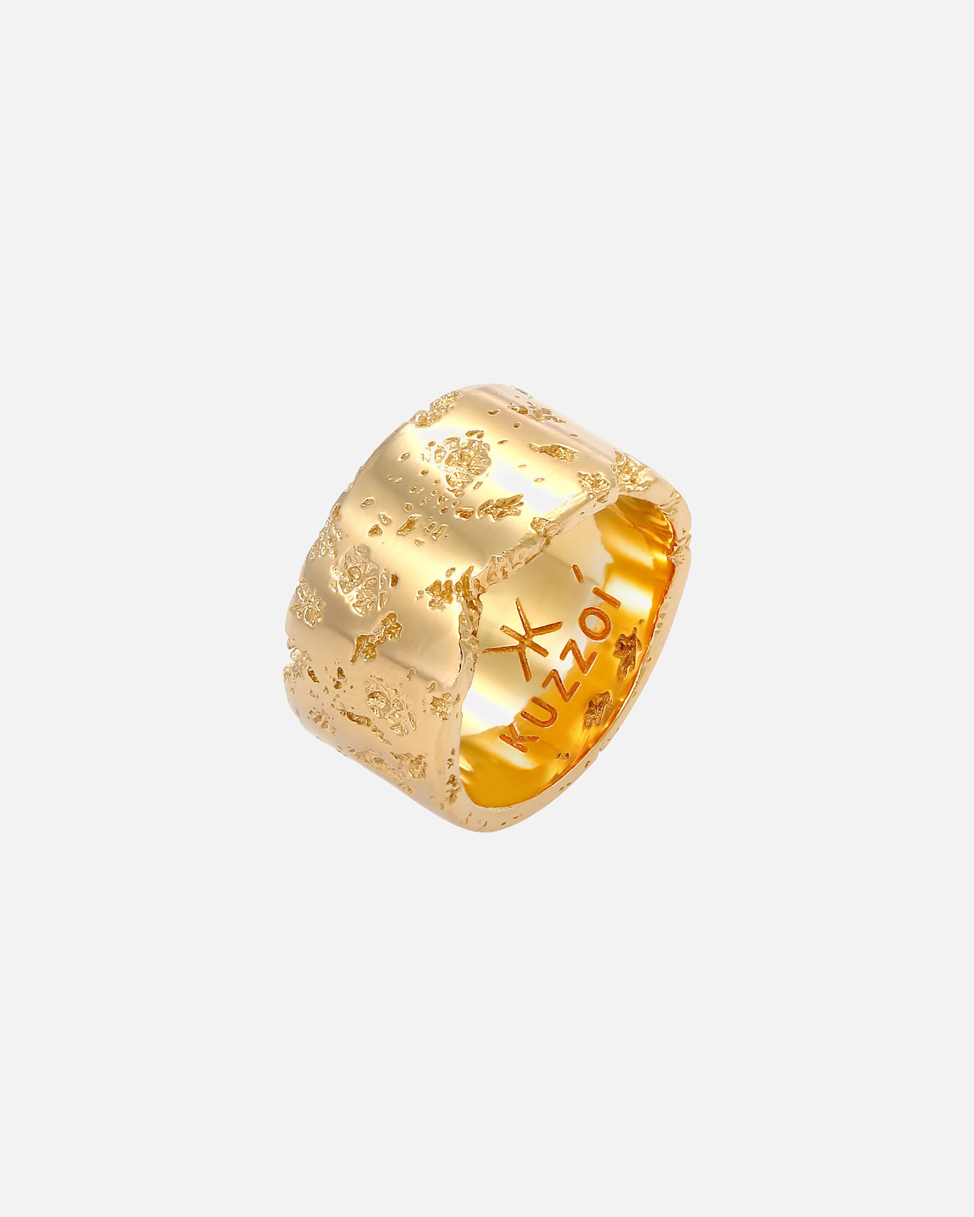 Ring für Männlich KUZZOI Herren Bandring Rustikal Robuster Look 925 Silber 62