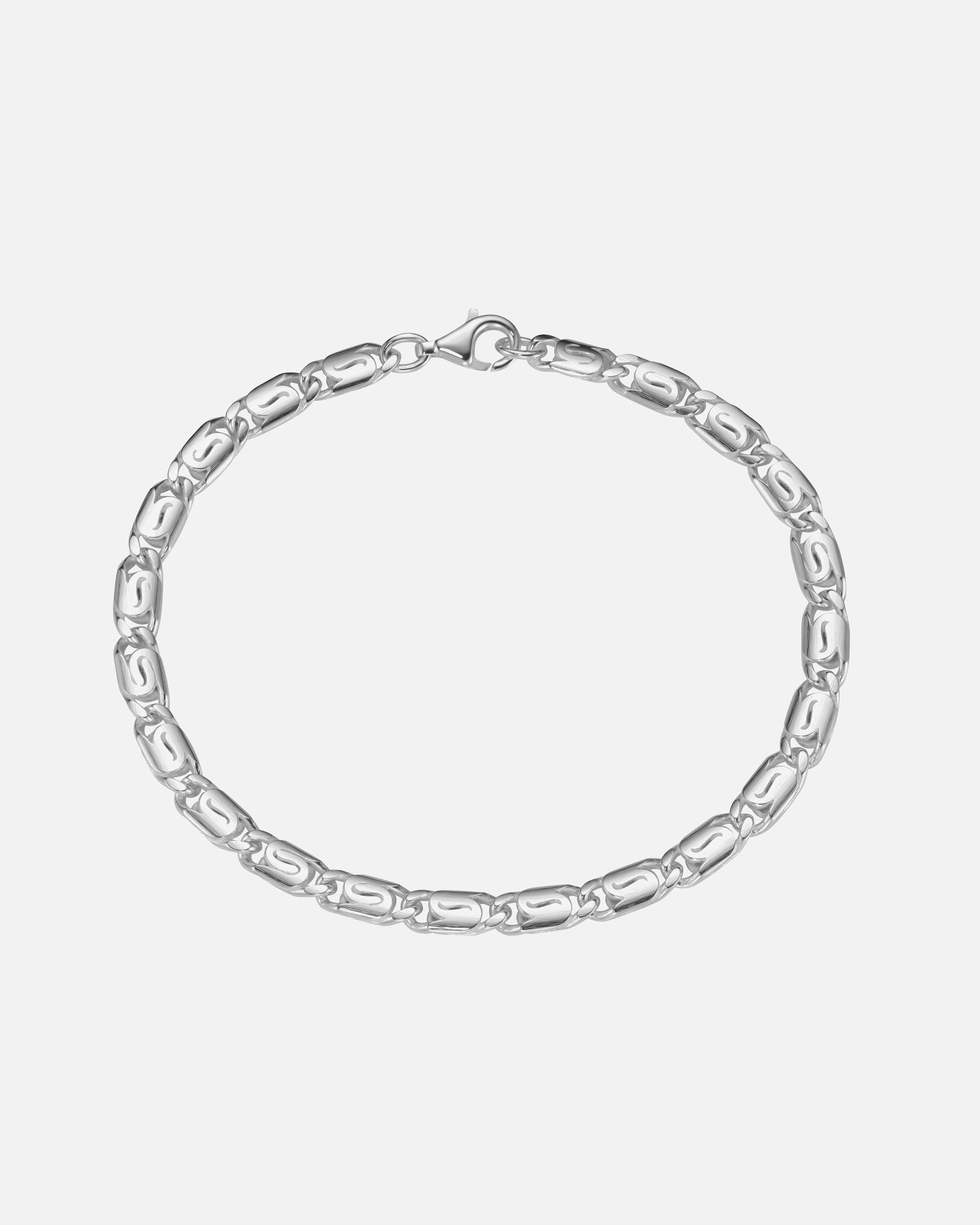 Armband für Unisex Smart Jewel Armband S-Panzerkette, massiv, Silber 925 21 cm