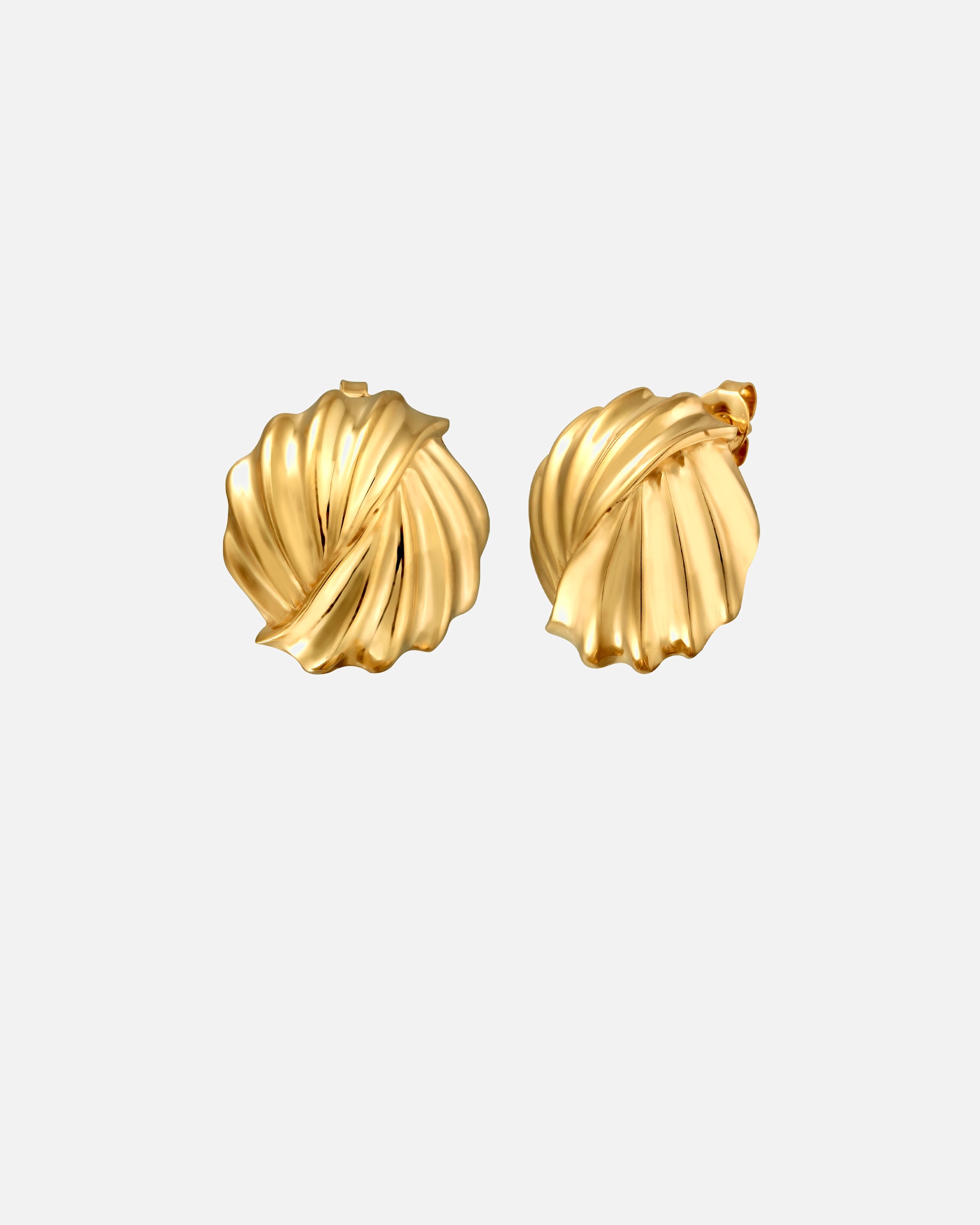 Ohrringe für Weiblich Elli Ohrstecker Riffeldesign 925 Sterling Silber goldfarben