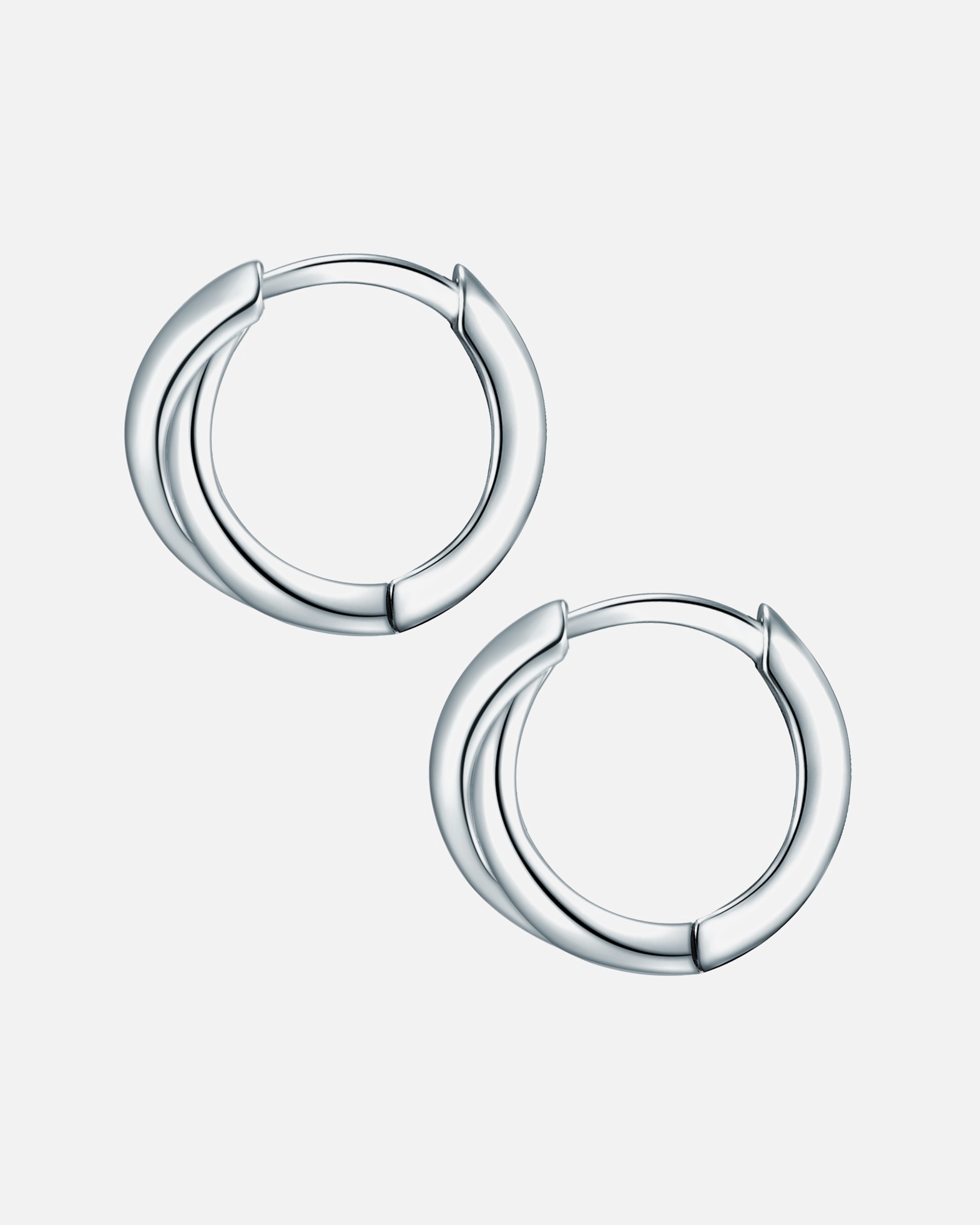 Creolen für Weiblich Rafaela Donata Creolen Sterling Silber in Silber 12,2 mm
