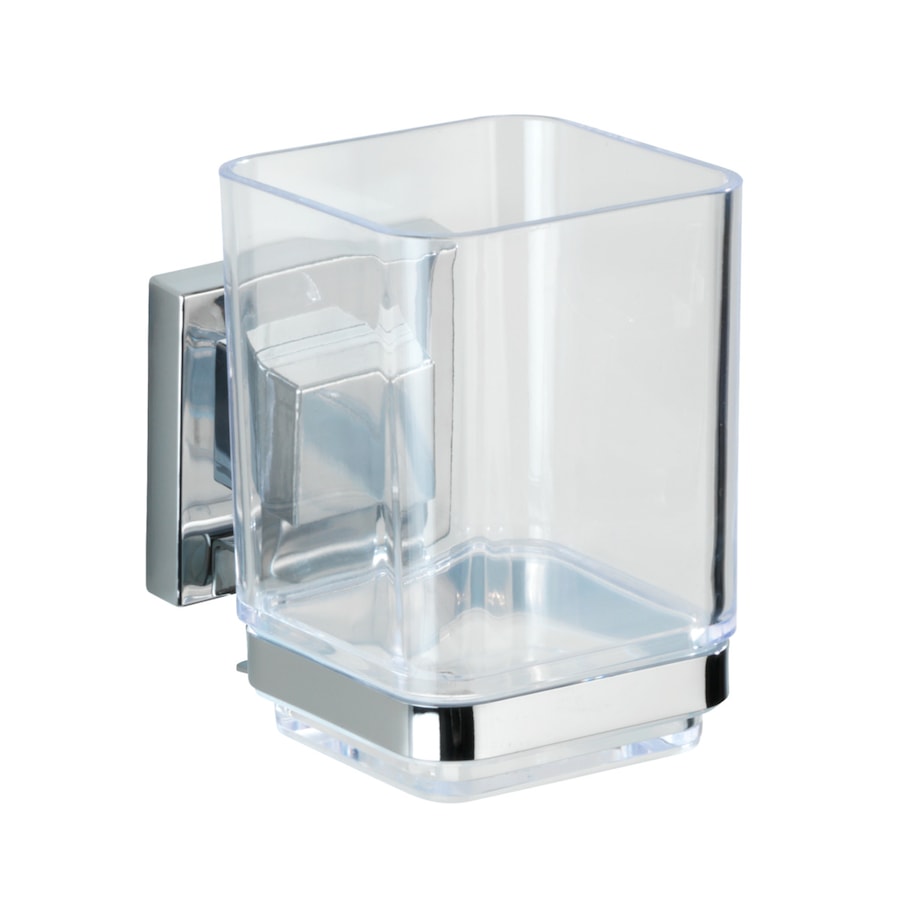 WENKO Vacuum-Loc Zahnputzbecher Quadro Edelstahl