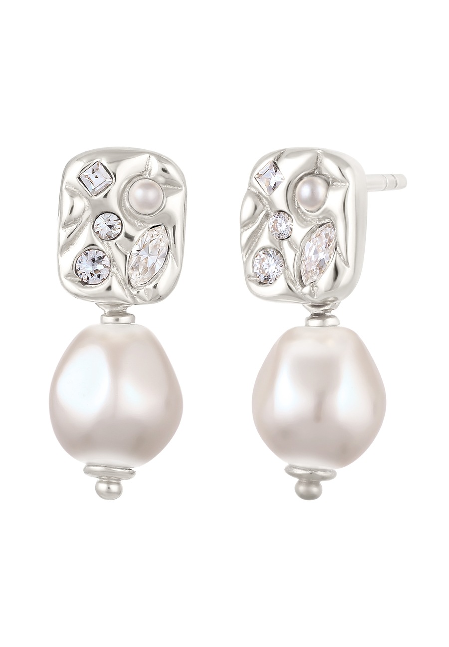 Elli Ohrstecker Hänger mit Perlen von Swarovski 925 Sterling Silber silberfarben Damen