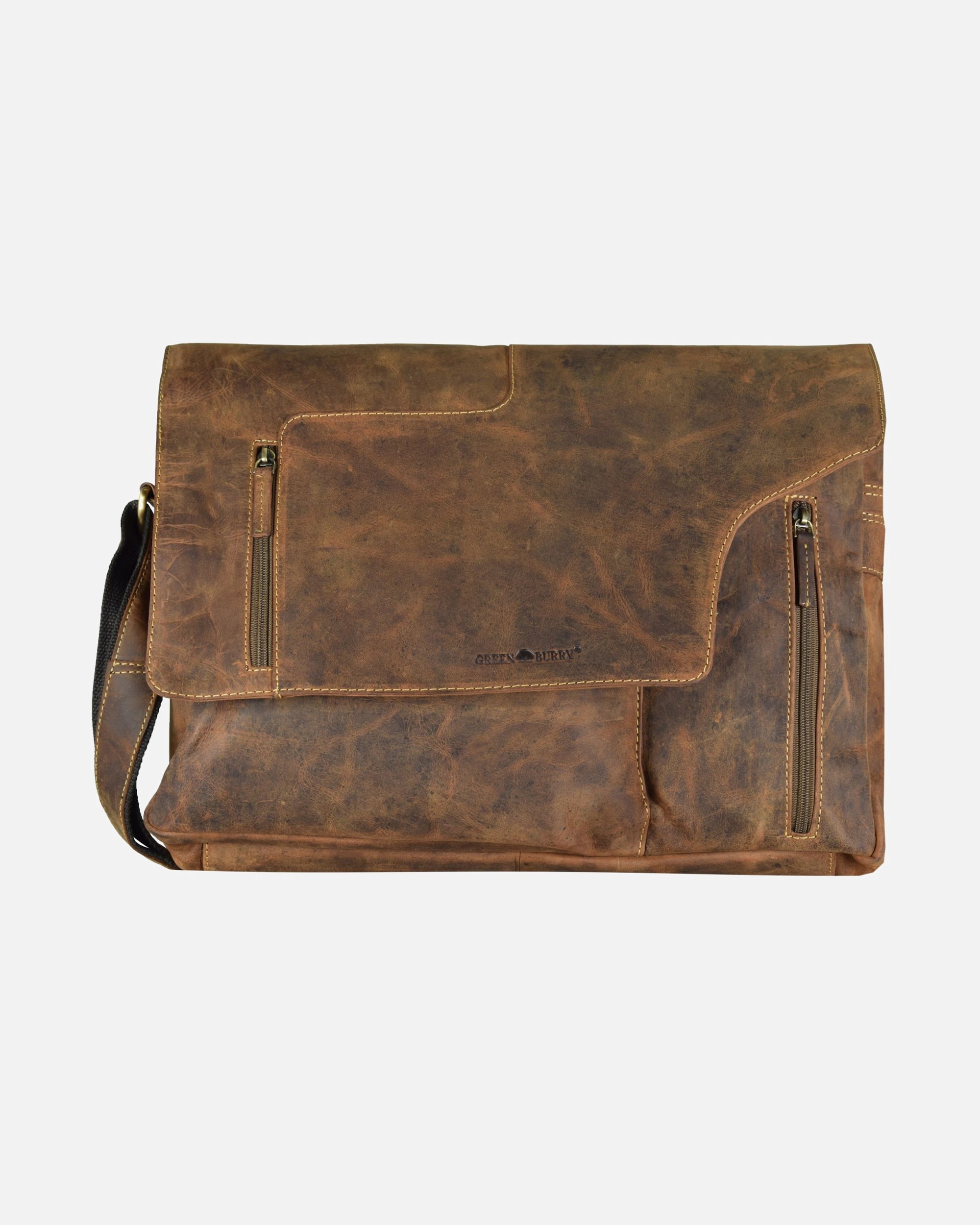 Umhängetasche für Weiblich Greenburry Vintage Umhängetasche braun