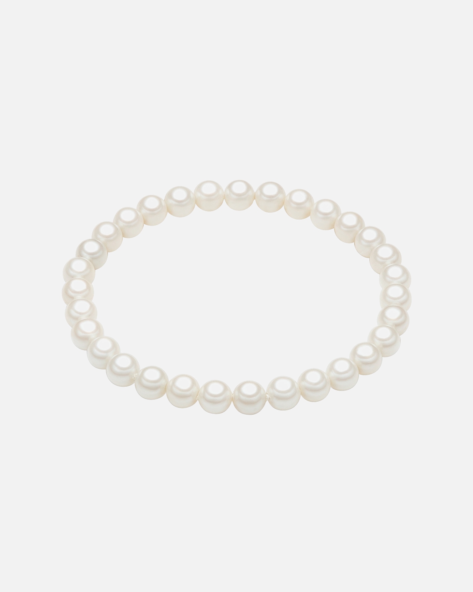 Armband für Weiblich Rafaela Donata Perlen-Armband Muschelkernperle in Weiß 18 cm