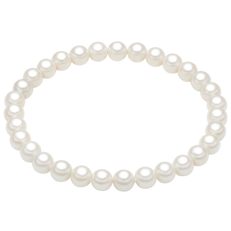Lulu & Jane Perlen-Armband Muschelkernperle in Weiß 20 cm Damen