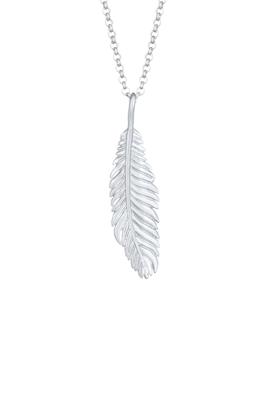 KUZZOI Herren Feder Vogel Oxid 925 Silber Grau