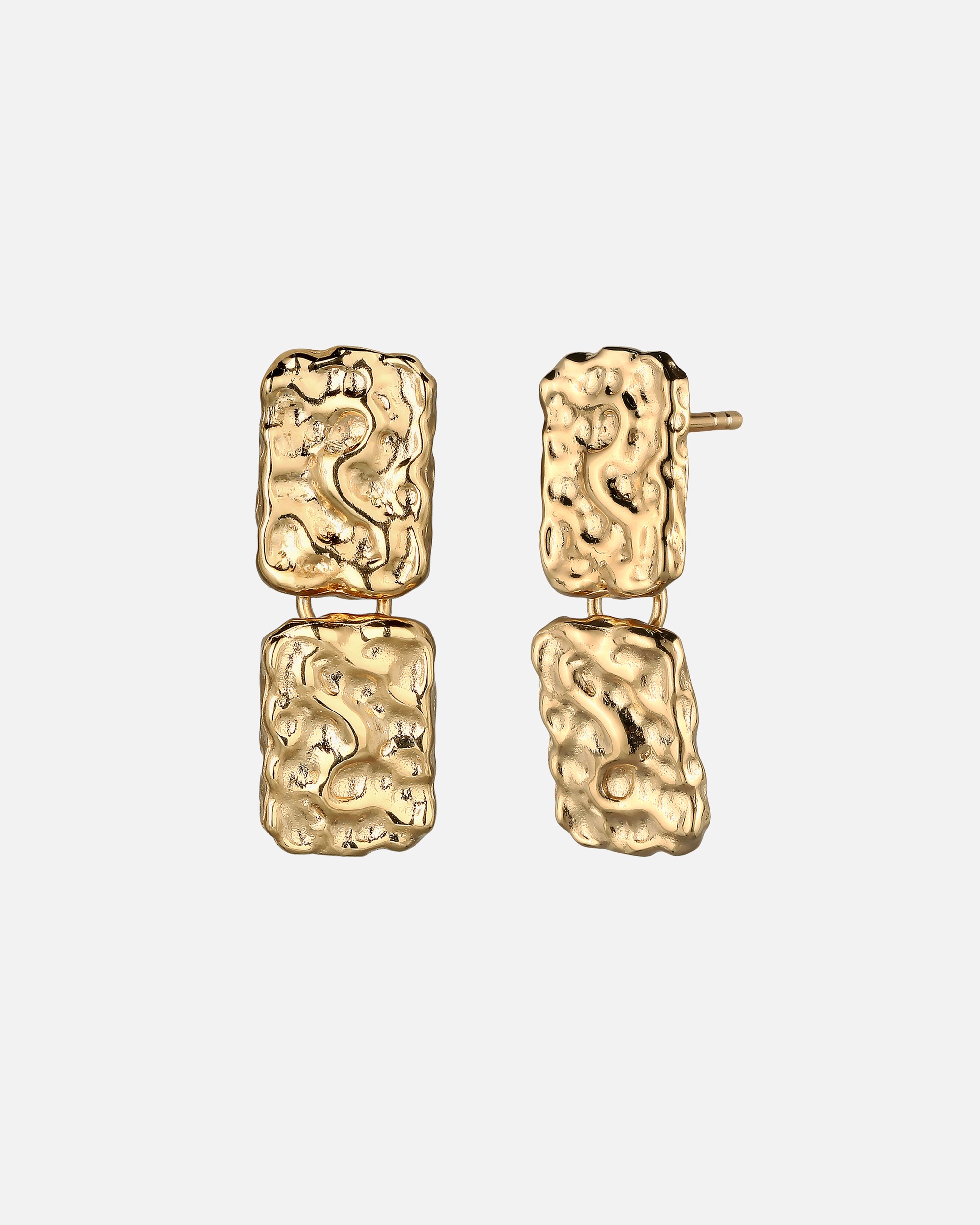 Ohrringe für Weiblich Elli Ohrstecker Rechteck 925 Sterling Silber goldfarben