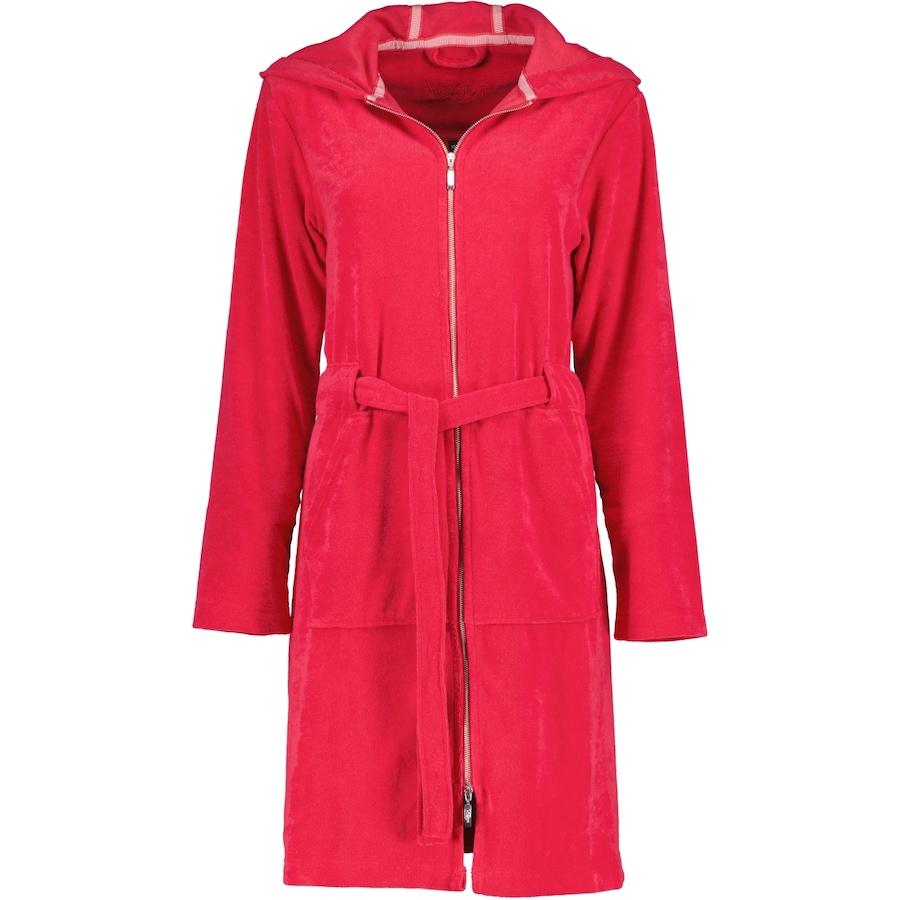 Vossen Bademäntel Damen Kurzmantel mit Kapuze Tampa kirschrot - 3680 S
