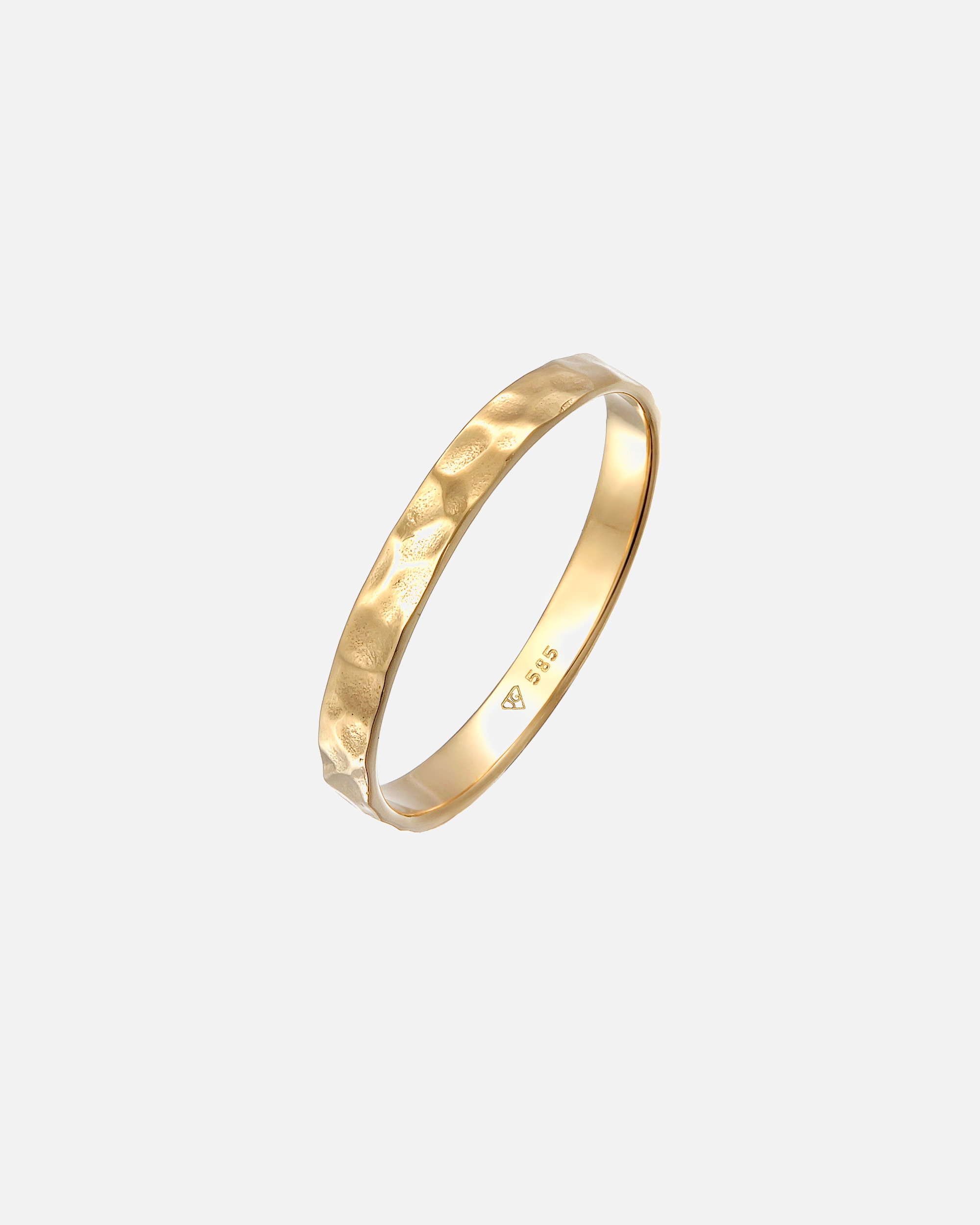 Ring für Weiblich Elli PREMIUM Bandring Freundschaftsring Ehering 585er Gelbgold 58
