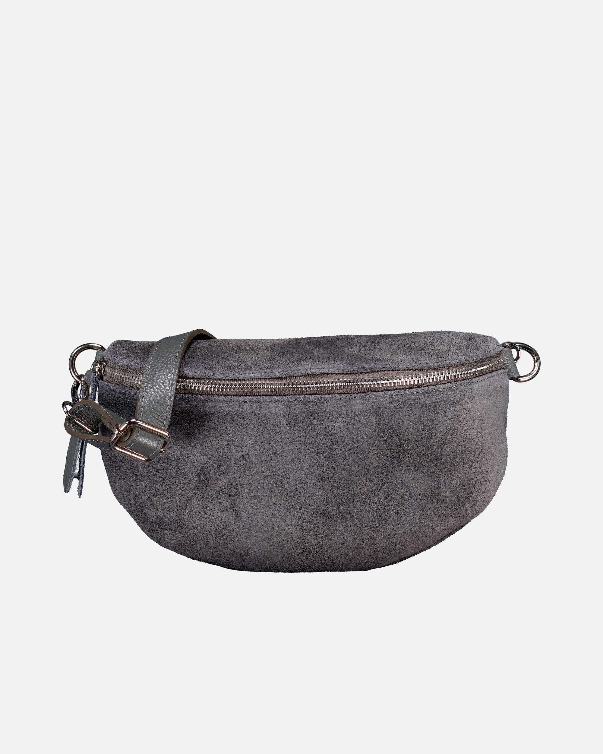 Bauchtasche für Weiblich Hausfelder Manufaktur Gürteltasche / Umhängetasche Velours Grau