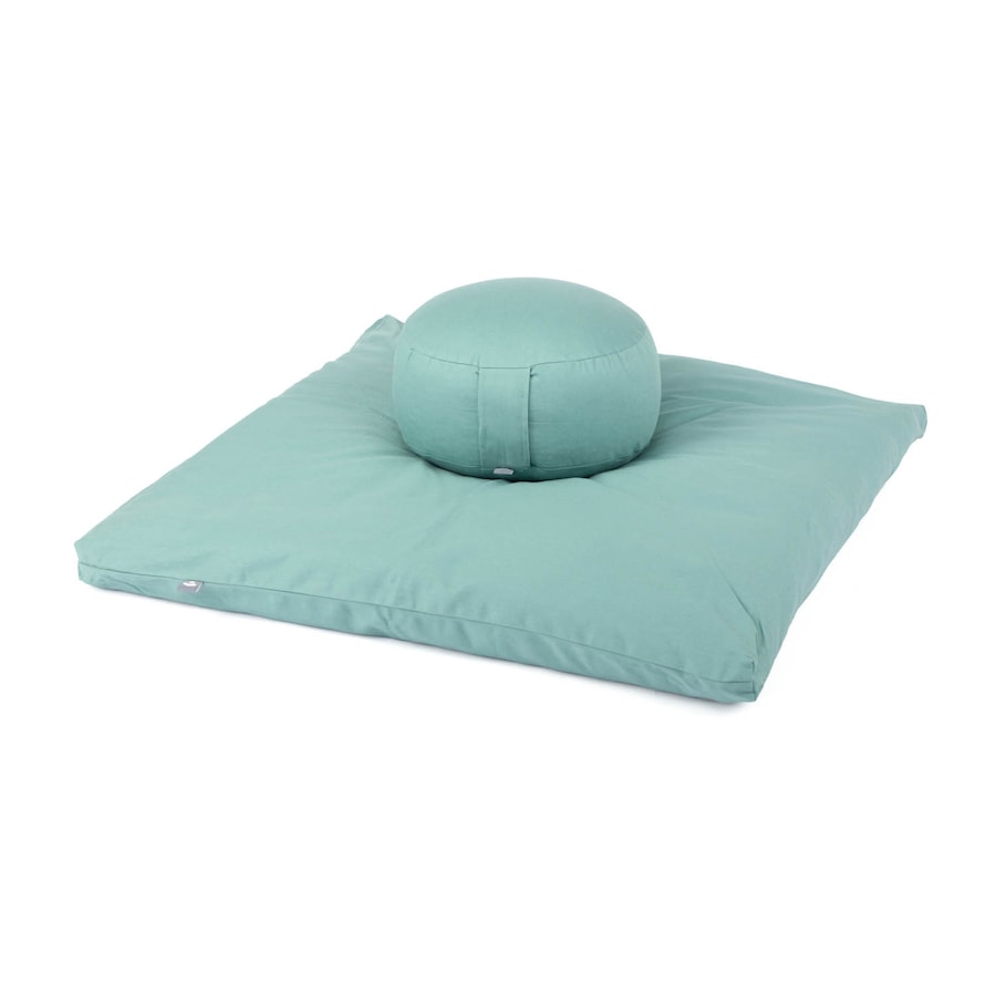 bodhi Medi-Set ECO: Meditationskissen RONDO ECO + Zabuton mineral blue