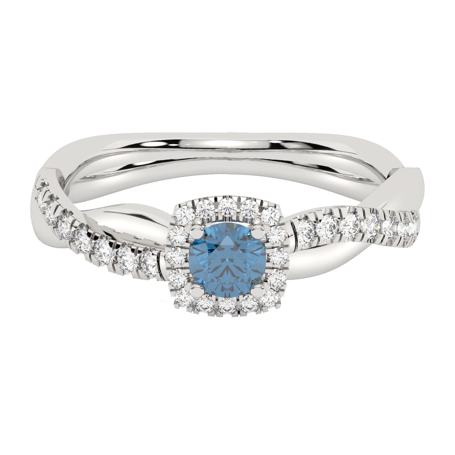 Diam Addict Ring 585/- Gold Diamant blau 0,505ct 054 (17,2) Damen