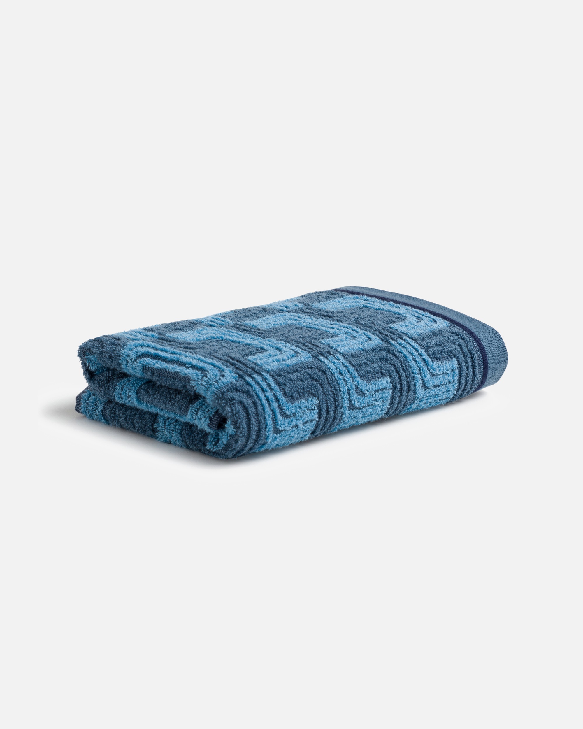 Handtuch für Unisex Möve Handtuch Geometric Shapes steel blue
