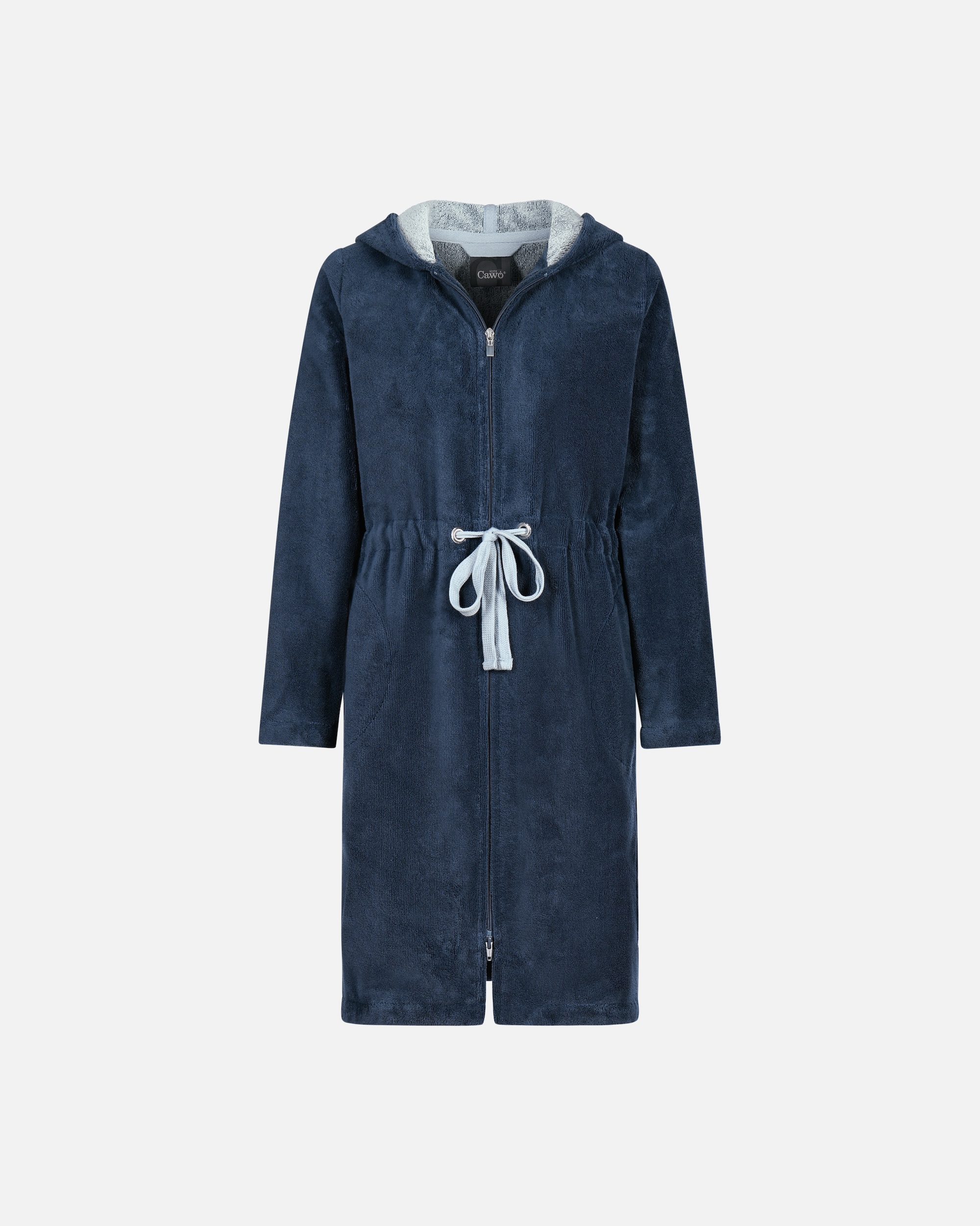 Bademantel für Unisex Cawö Cawö Bademäntel Damen Kurzmantel mit Kapuze Cawö Home 822 sea - 10 S