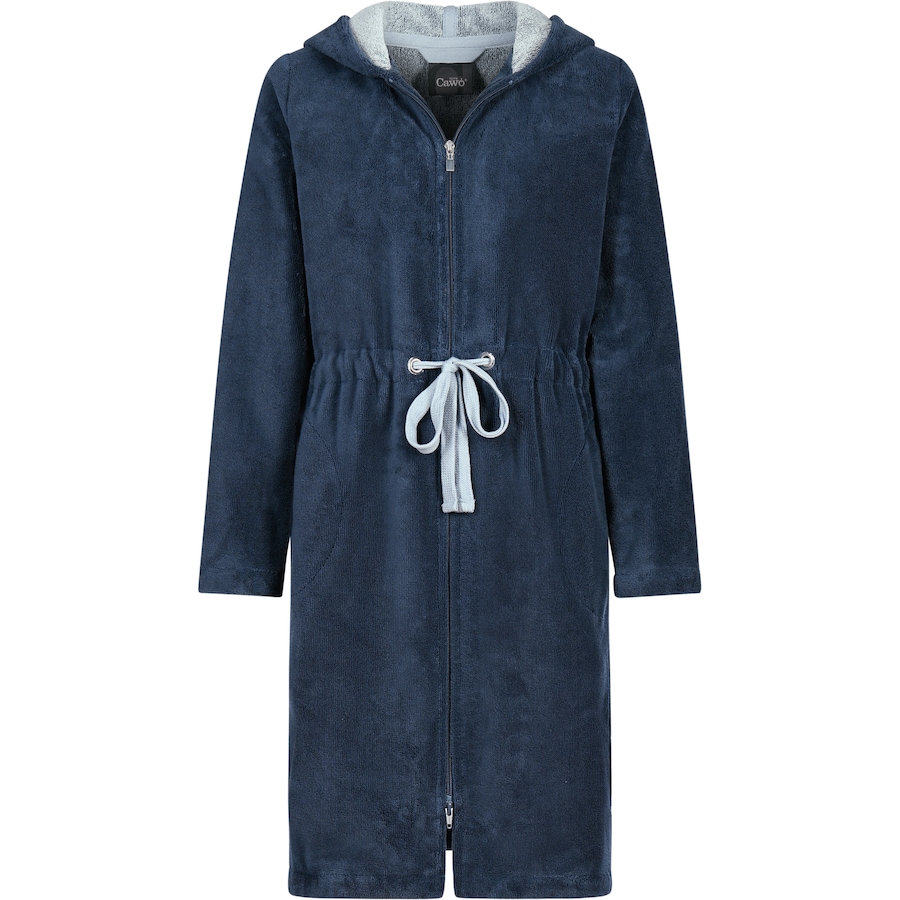Cawö Bademäntel Damen Kurzmantel mit Kapuze Home 822 sea - 10 L