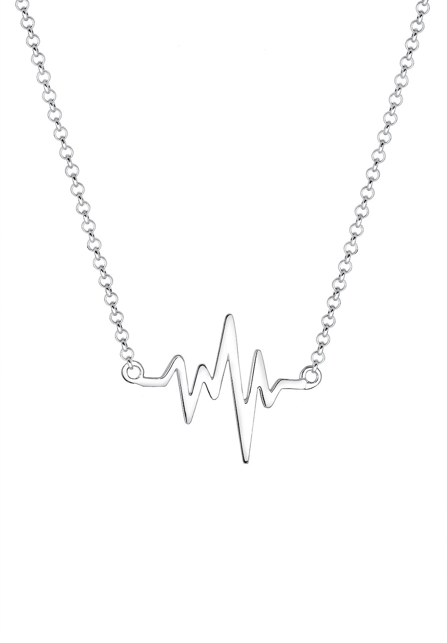 Elli Geo Herzschlag Love 925 Sterling Silber silberfarben Damen