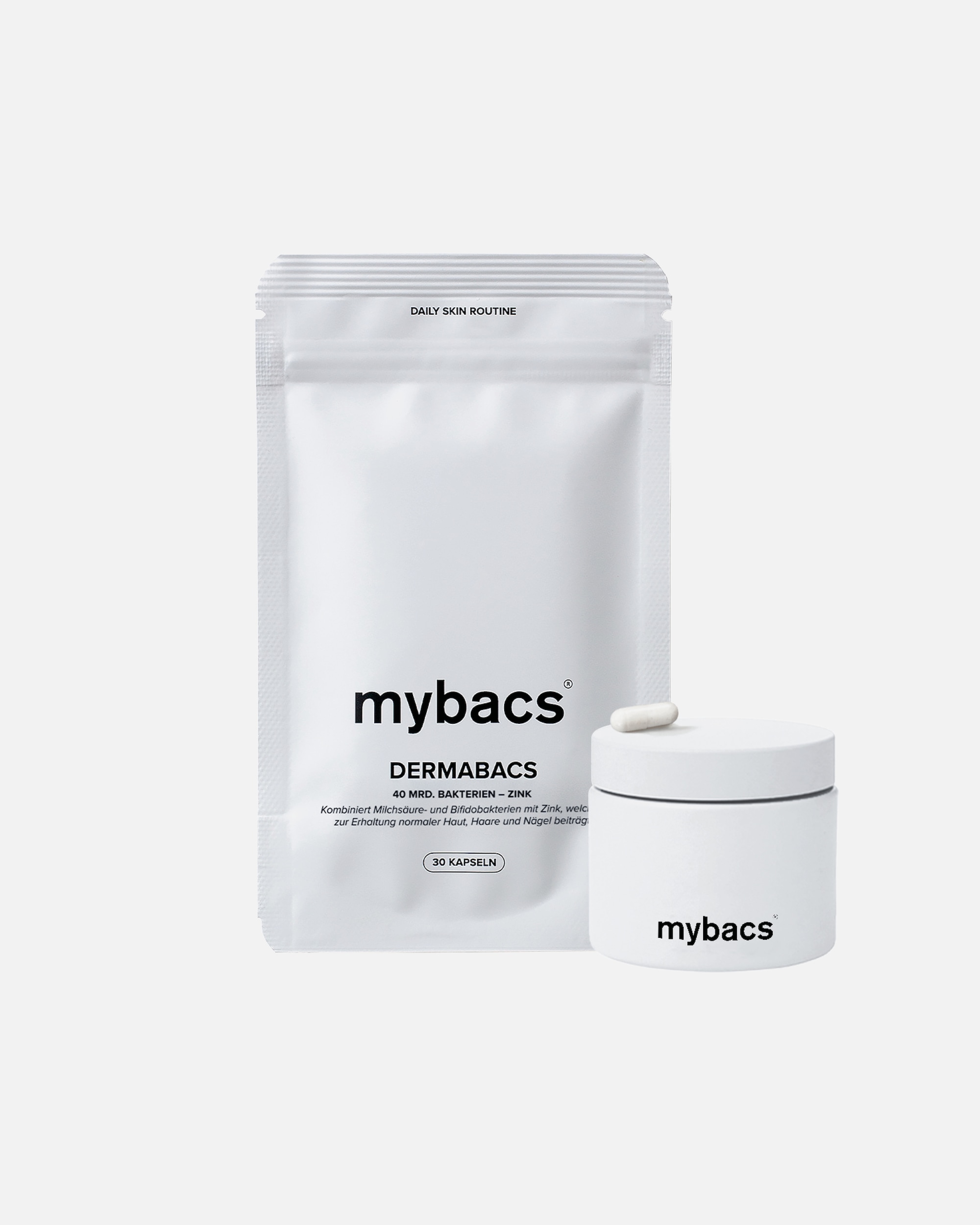 Nahrungsergänzungsmittel für Unisex mybacs Default Brand Line Dermabacs® (90 / 180 Kapseln) - Haut-Komplex¹ klinisch getestet 3-Monats-Paket (90 Kapseln)
