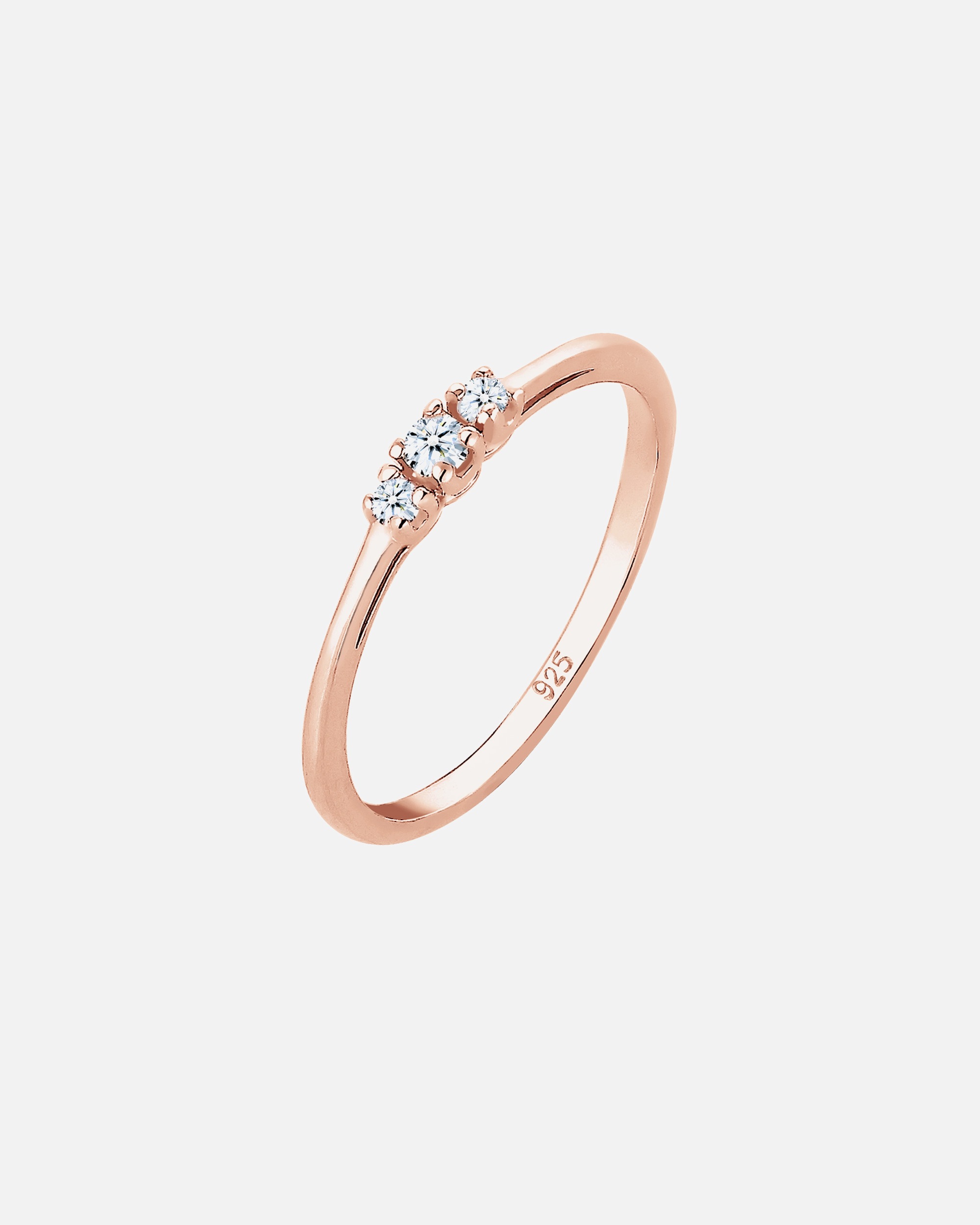 Ring für Weiblich Elli DIAMONDS Verlobungsring Diamant (0.06 ct.) Zart 925 Silber 52