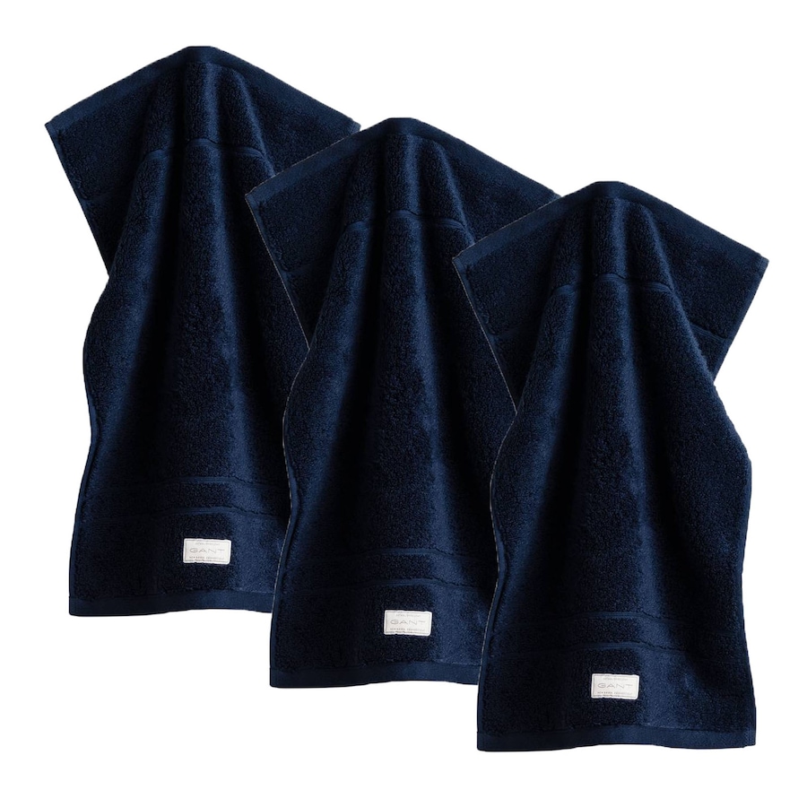 Gant Gästetuch 3er Pack 'Premium Towel' Dunkelblau