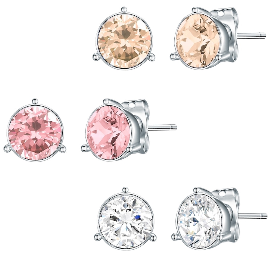 Lulu & Jane Schmuckset Metall-Legierung verziert mit Kristallen von Swarovski in Silber 6,9 mm Damen