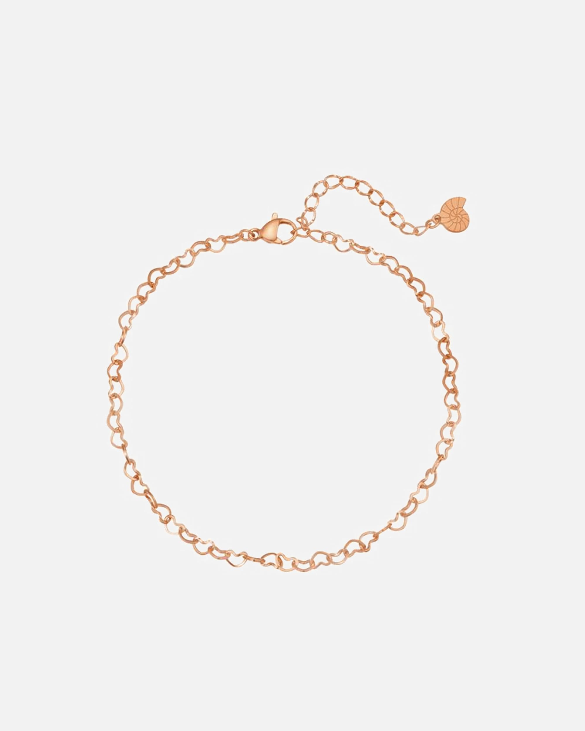 Fußschmuck für Weiblich Hey Happiness Default Brand Line Zarte Herz-Ketten-Fußkette, aus Edelstahl Rosegold