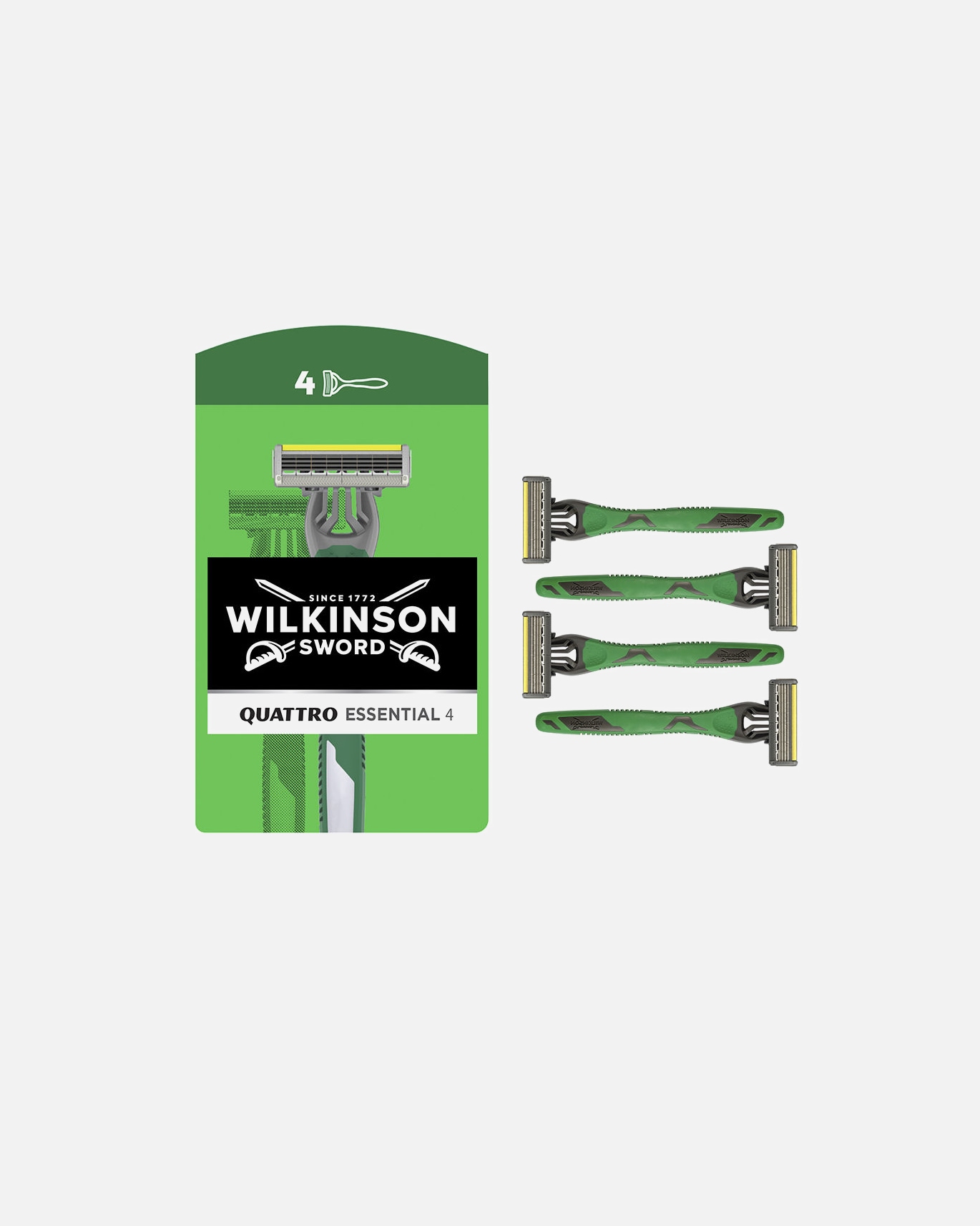 Rasierer für Männlich Wilkinson QUATTRO ESSENTIAL 4 Einwegrasierer 4 Stück