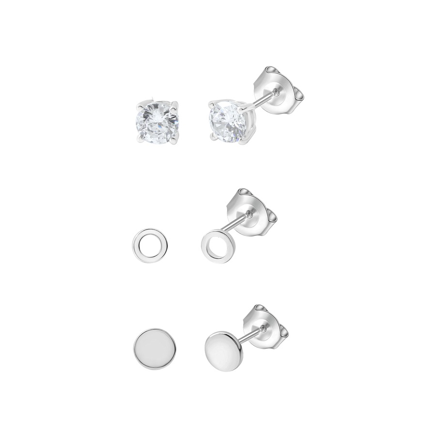 Celesta Ohrstecker Set 925/- Sterling Silber Zirkonia weiß Weiss Damen