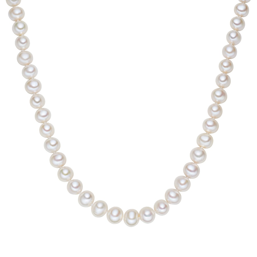 Lulu & Jane Perlen-Kette aus Sterling Silber in mit Süßwasser-Zuchtperle 55,0 cm Damen