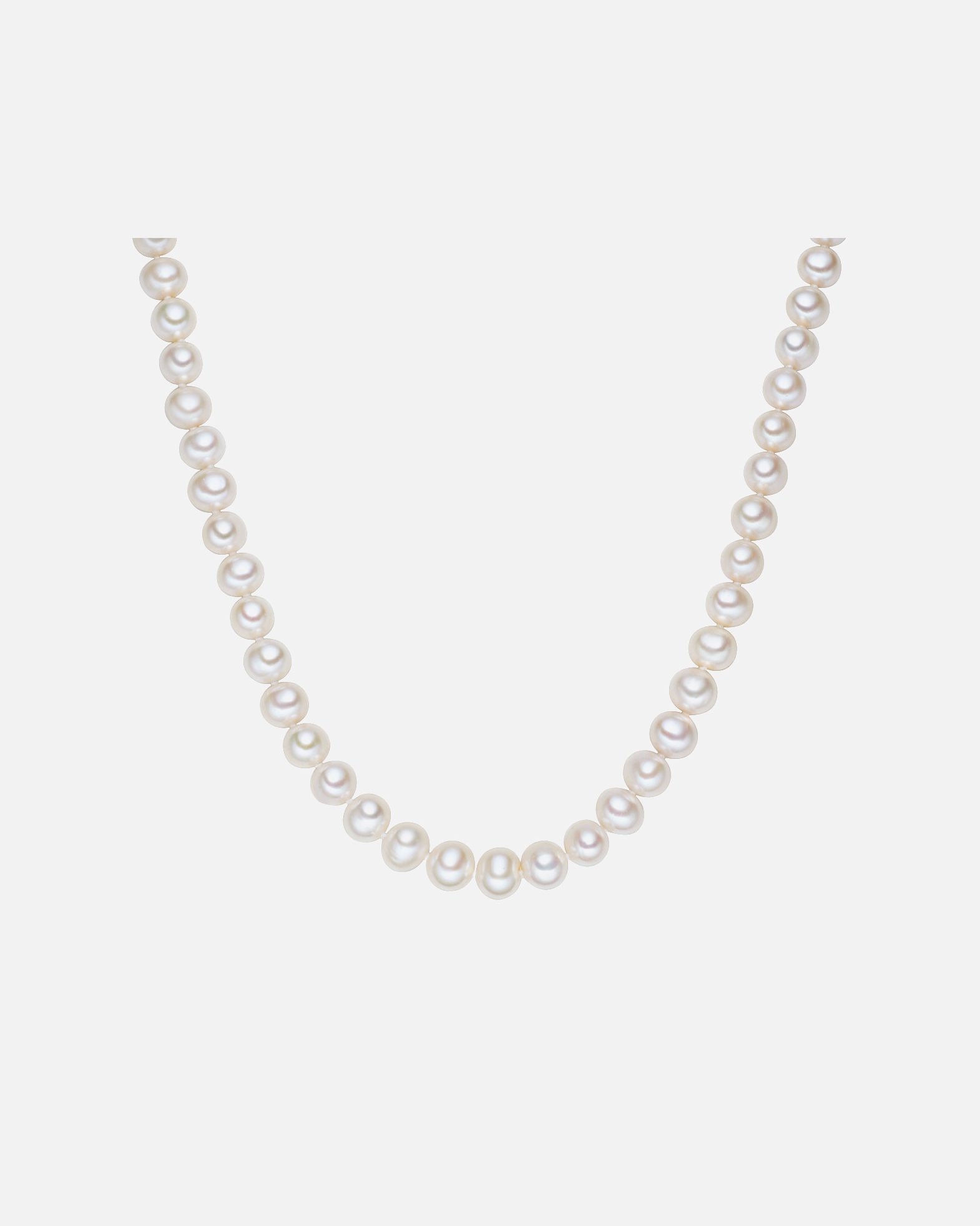 Halskette für Weiblich Lulu & Jane Perlen-Kette aus Sterling Silber in Silber mit Süßwasser-Zuchtperle 50,0 cm