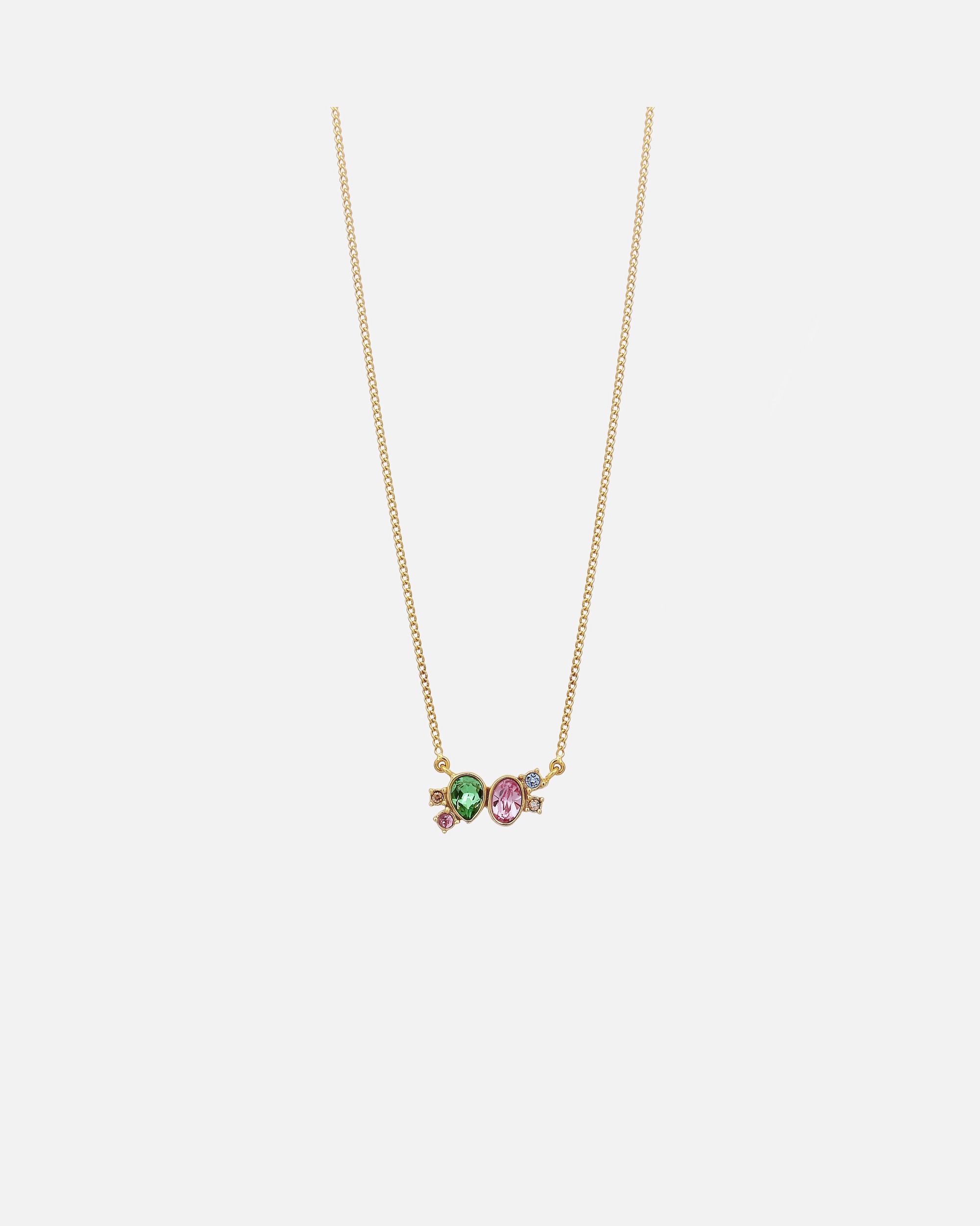 Halskette für Weiblich Elli Pastell 925 Sterling Silber, mit Kristallen von Swarovski® goldfarben