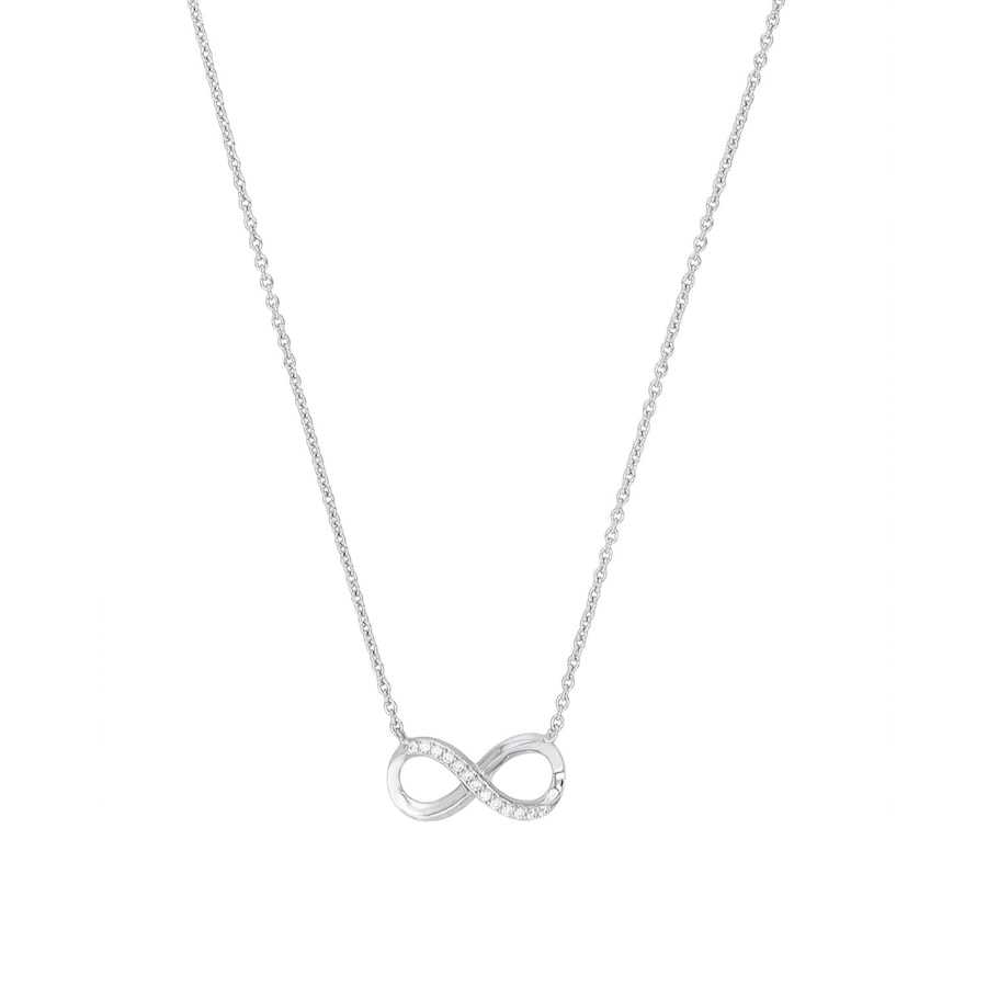 amor Kette mit Anhänger Silber Weiss Damen
