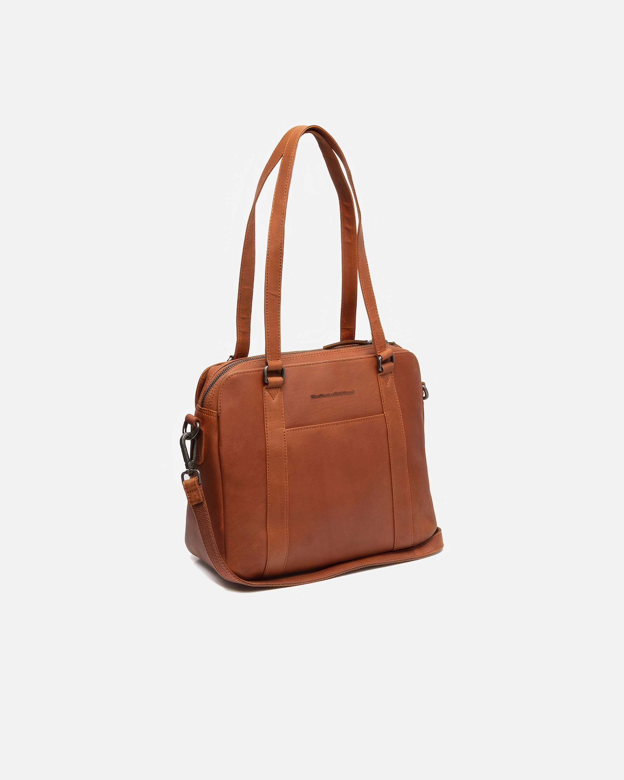Shopper für Weiblich The Chesterfield Brand Shopper Porlezza mit Laptopfach 14 Zoll Cognac