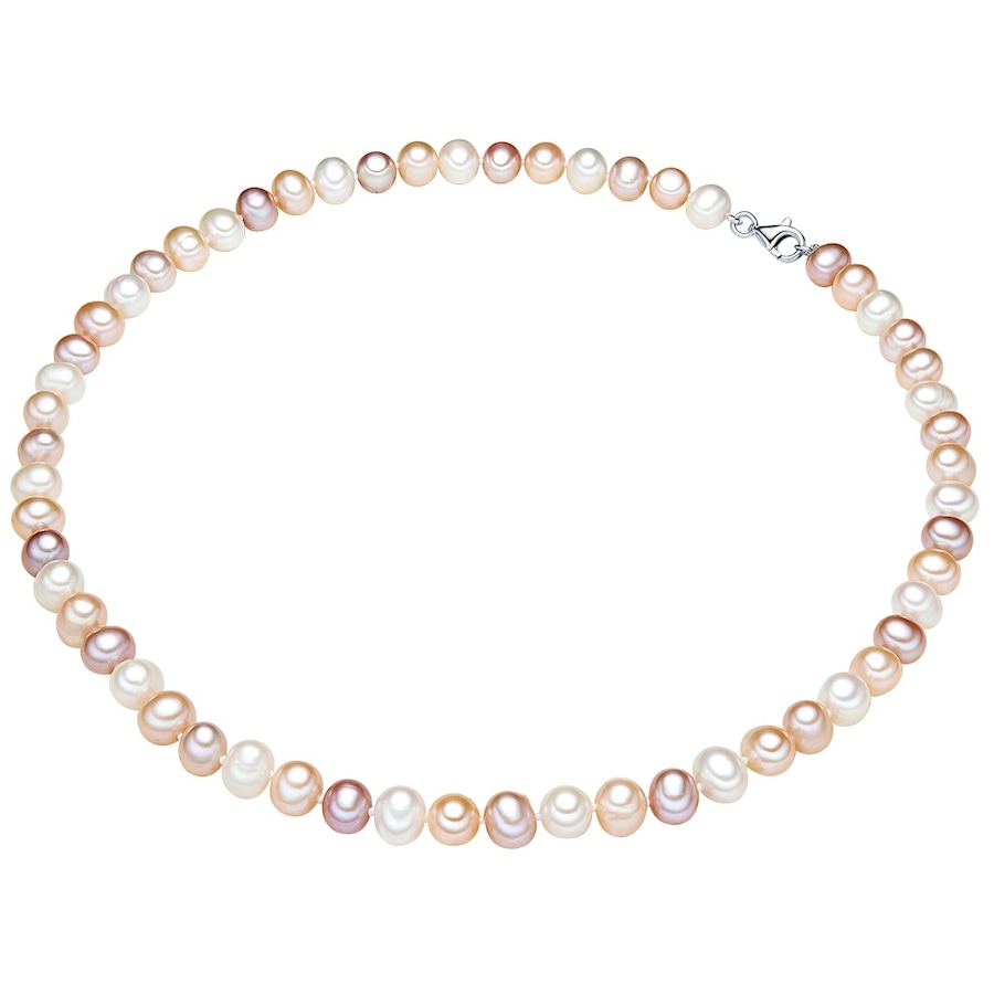 Valero Pearls Halskette aus Sterling Silber in silber mit Süßwasser-Zuchtperle 50 cm + 5 Damen