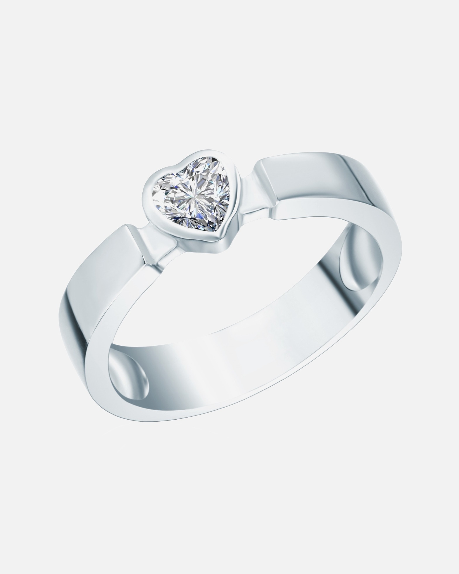 Ring für Weiblich Rafaela Donata Ring Herz Sterling Silber Zirkonia in Silber 50